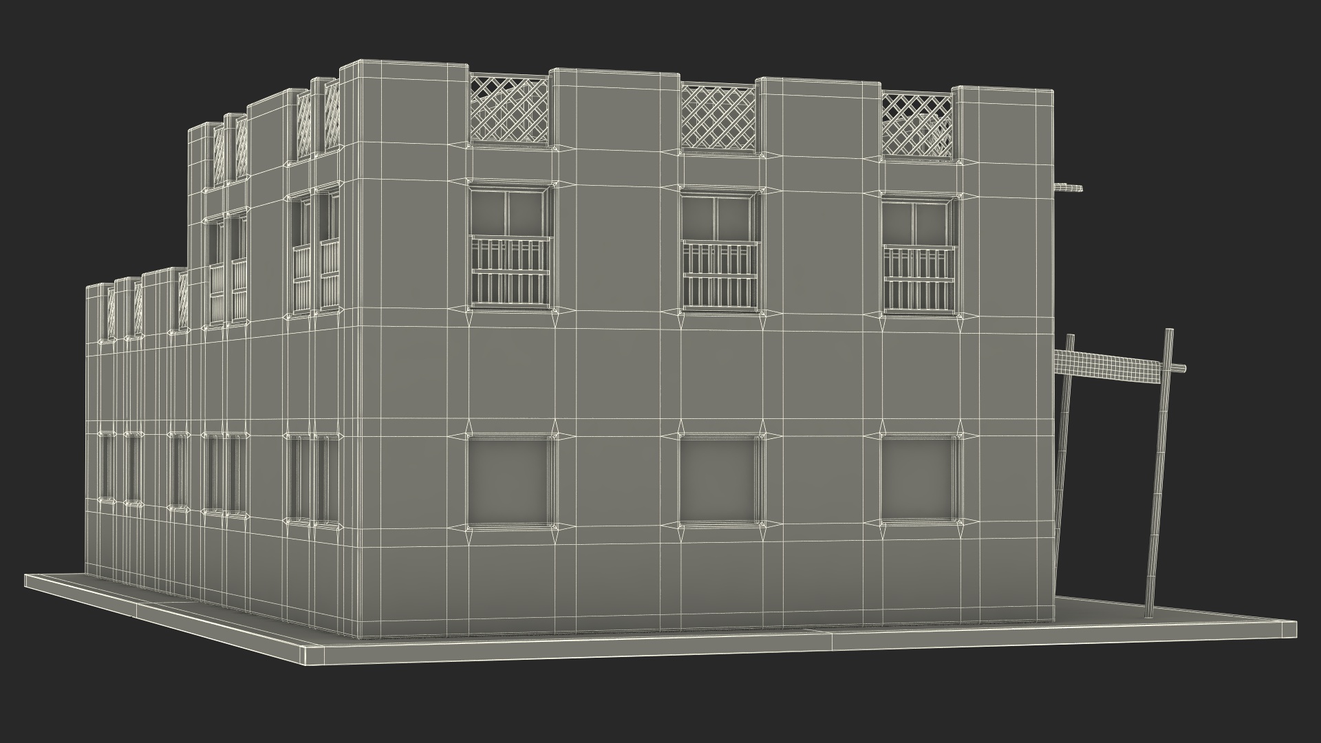 3D Cartoon Arab House model