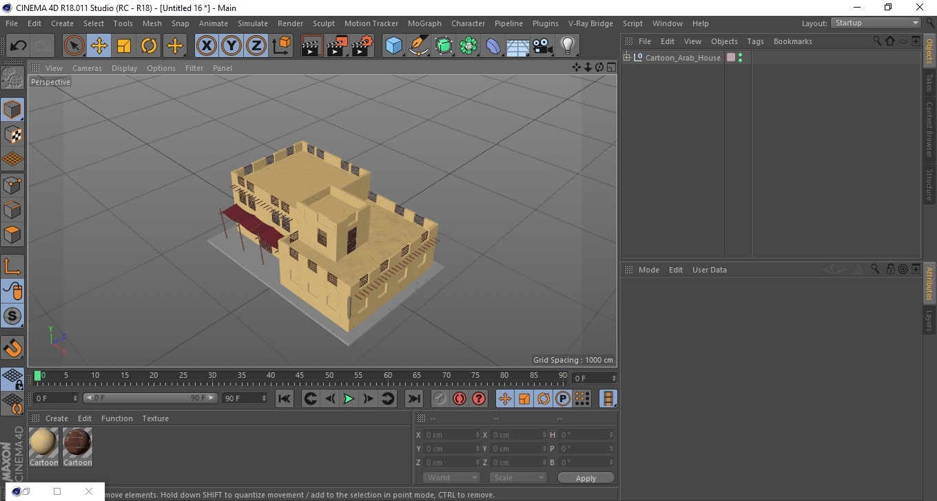 3D Cartoon Arab House model