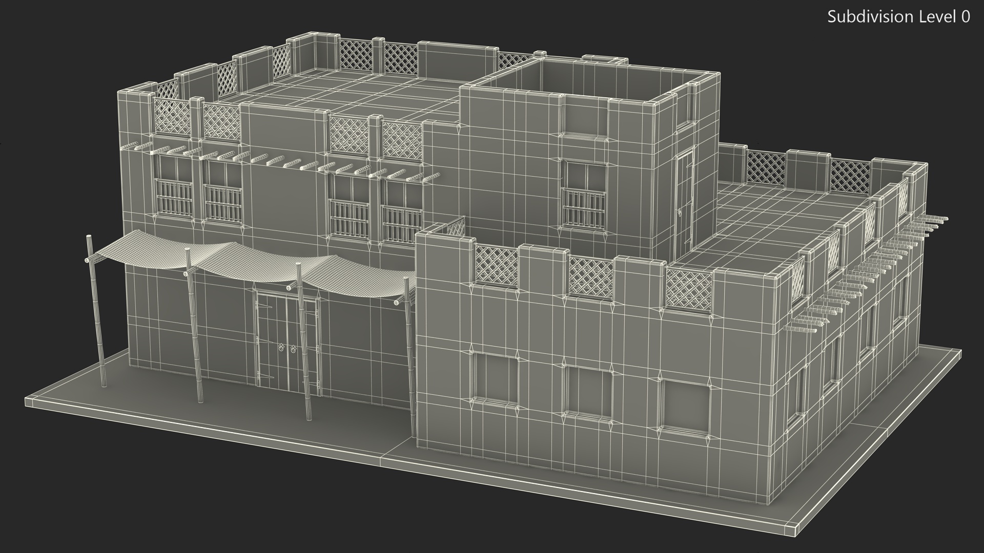 3D Cartoon Arab House model
