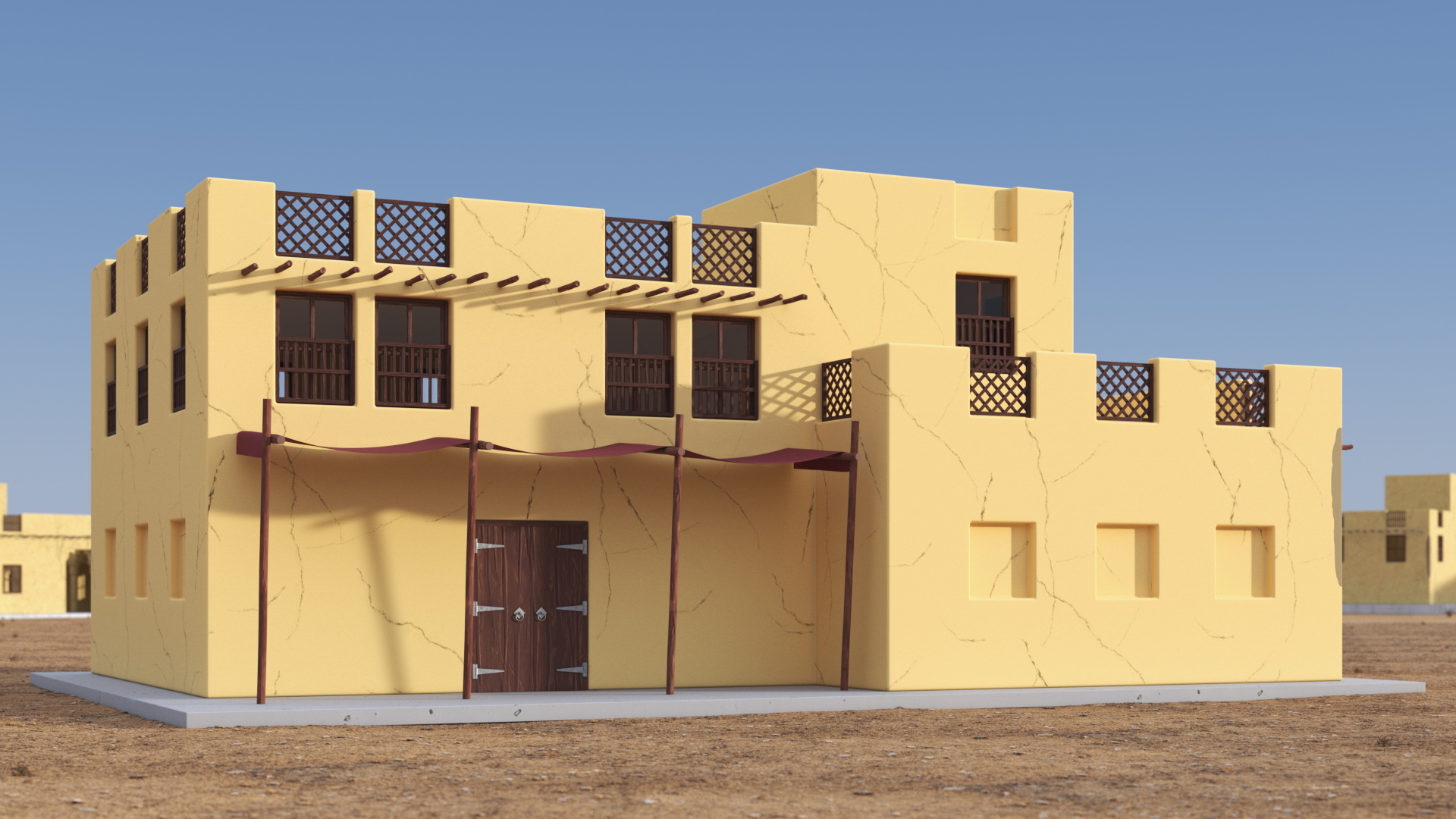 3D Cartoon Arab House model