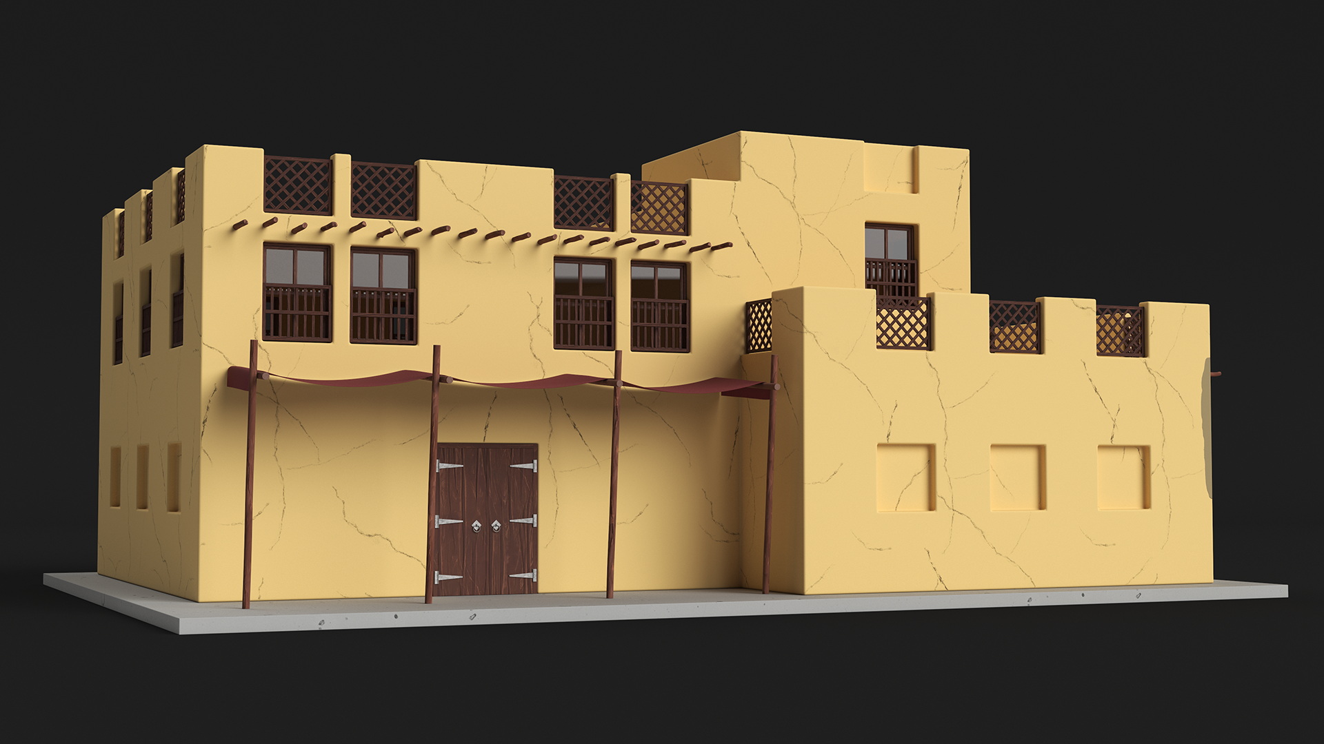 3D Cartoon Arab House model