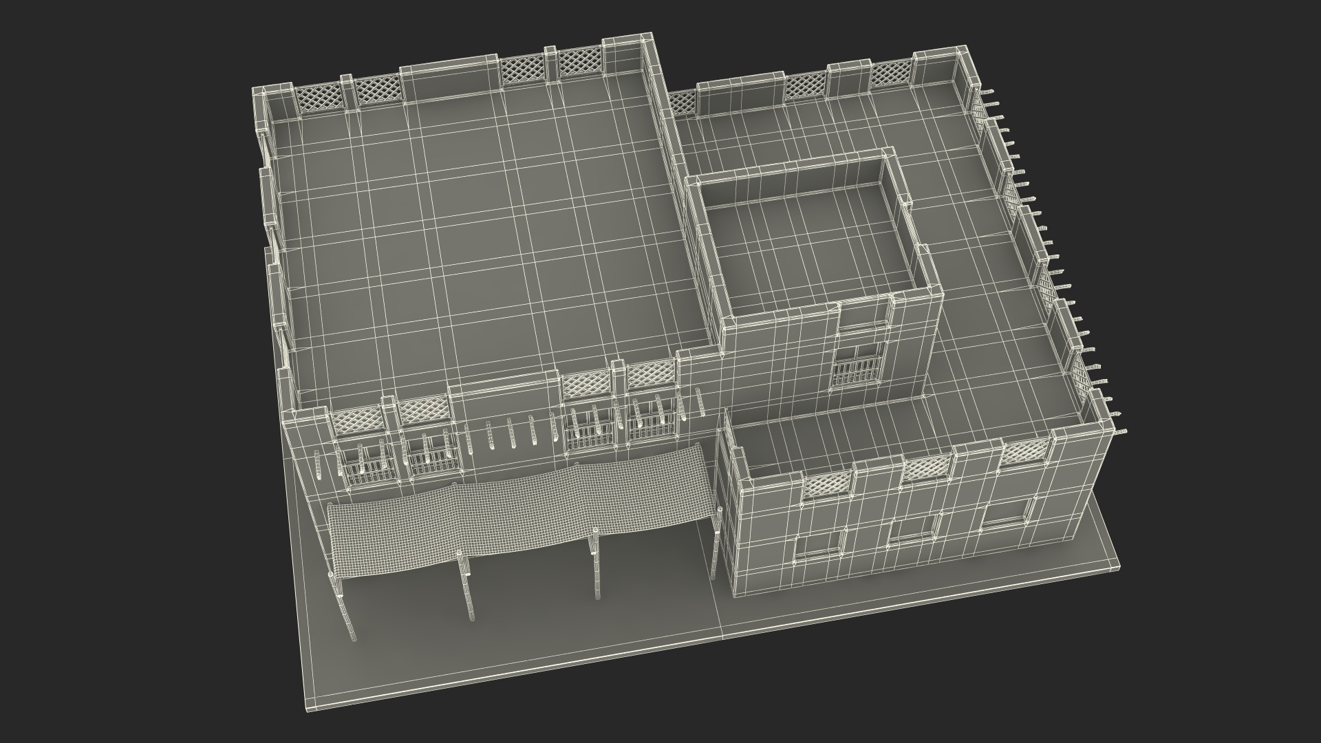 3D Cartoon Arab House model