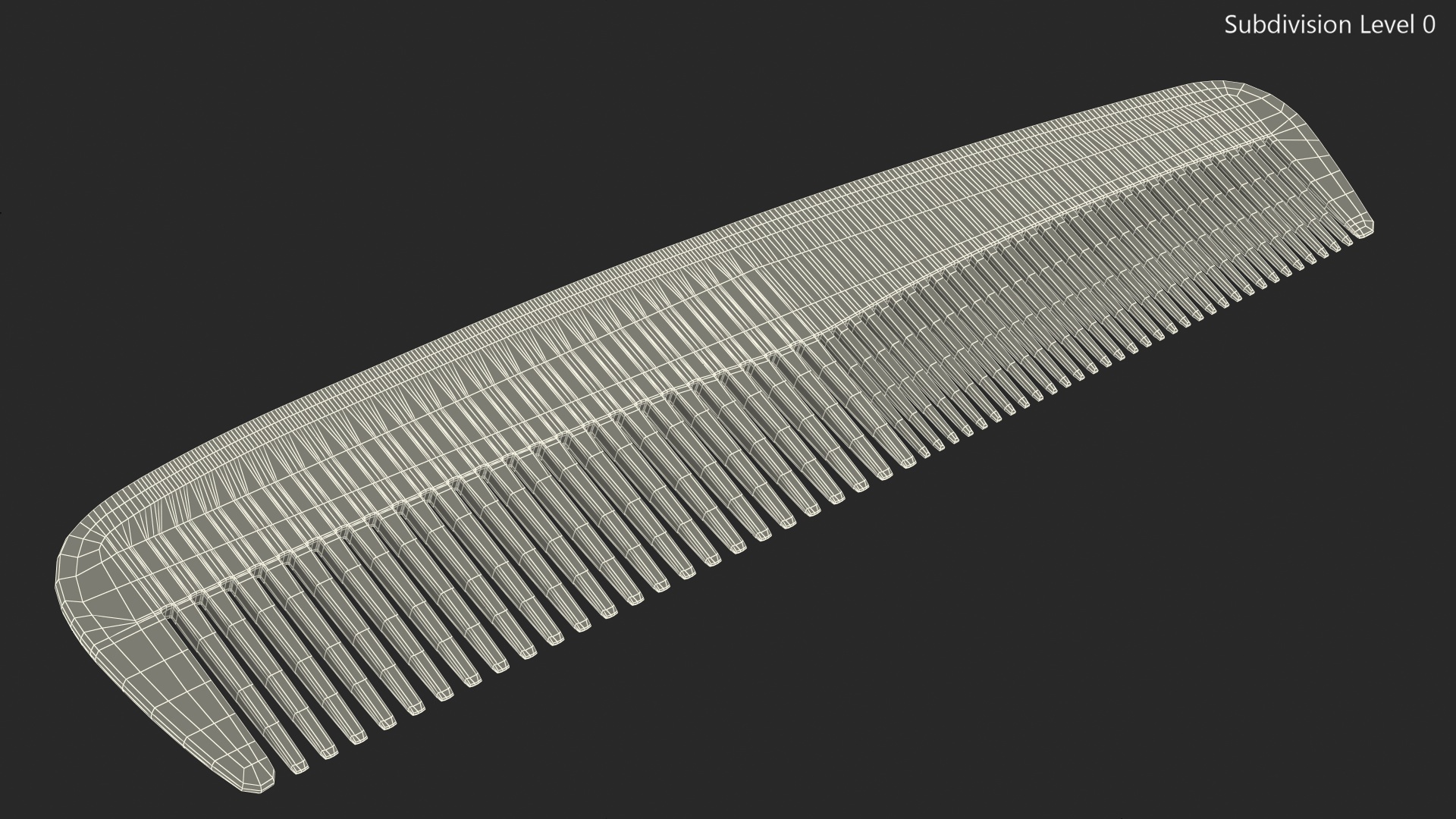 3D Baxter of California Pocket Comb Brown model