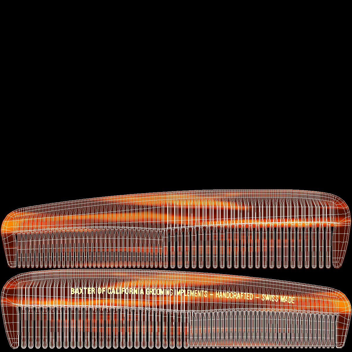 3D Baxter of California Pocket Comb Brown model