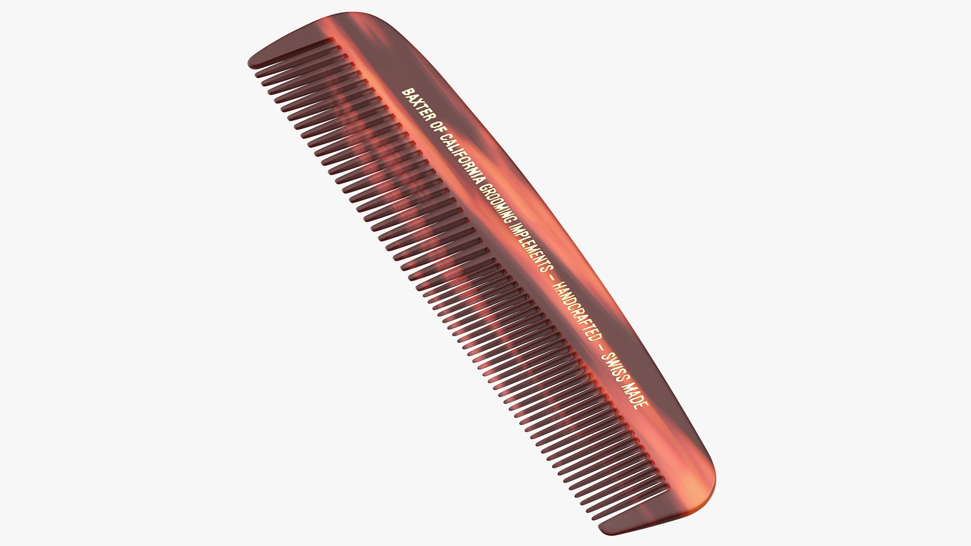 3D Baxter of California Pocket Comb Brown model