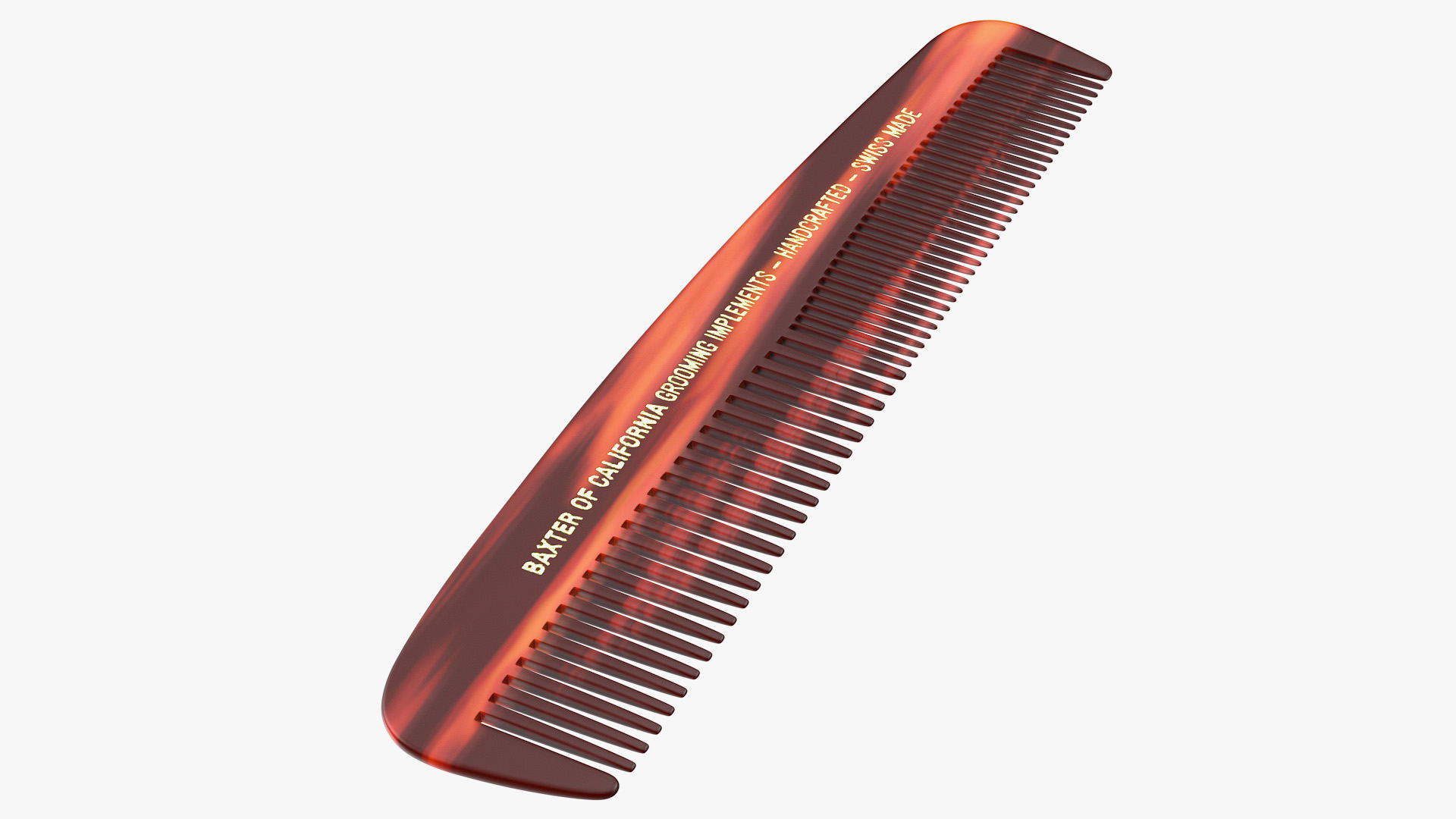 3D Baxter of California Pocket Comb Brown model