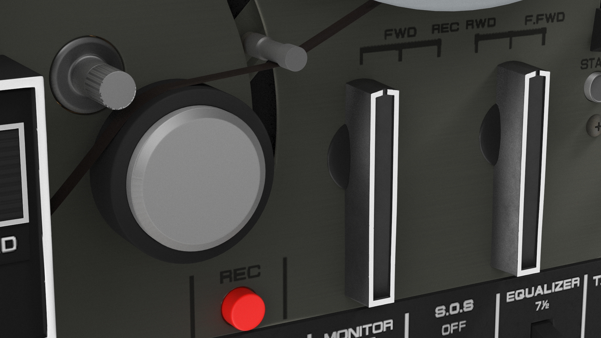 3D model Tape Recorder AKAI 4000DS