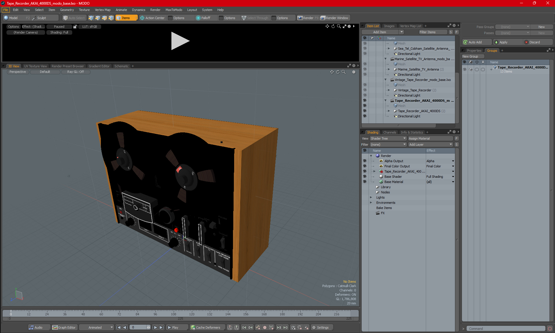 3D model Tape Recorder AKAI 4000DS