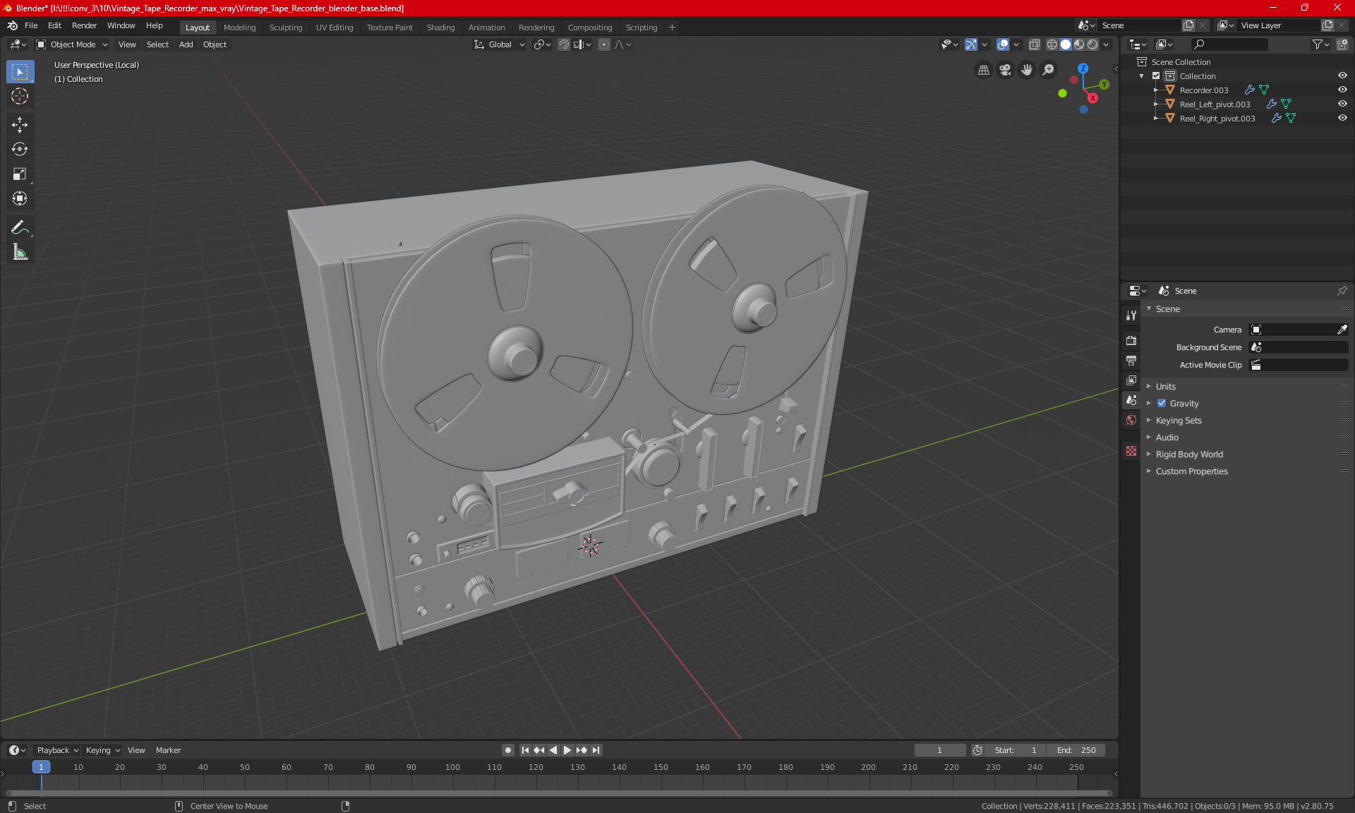 3D model Tape Recorder AKAI 4000DS