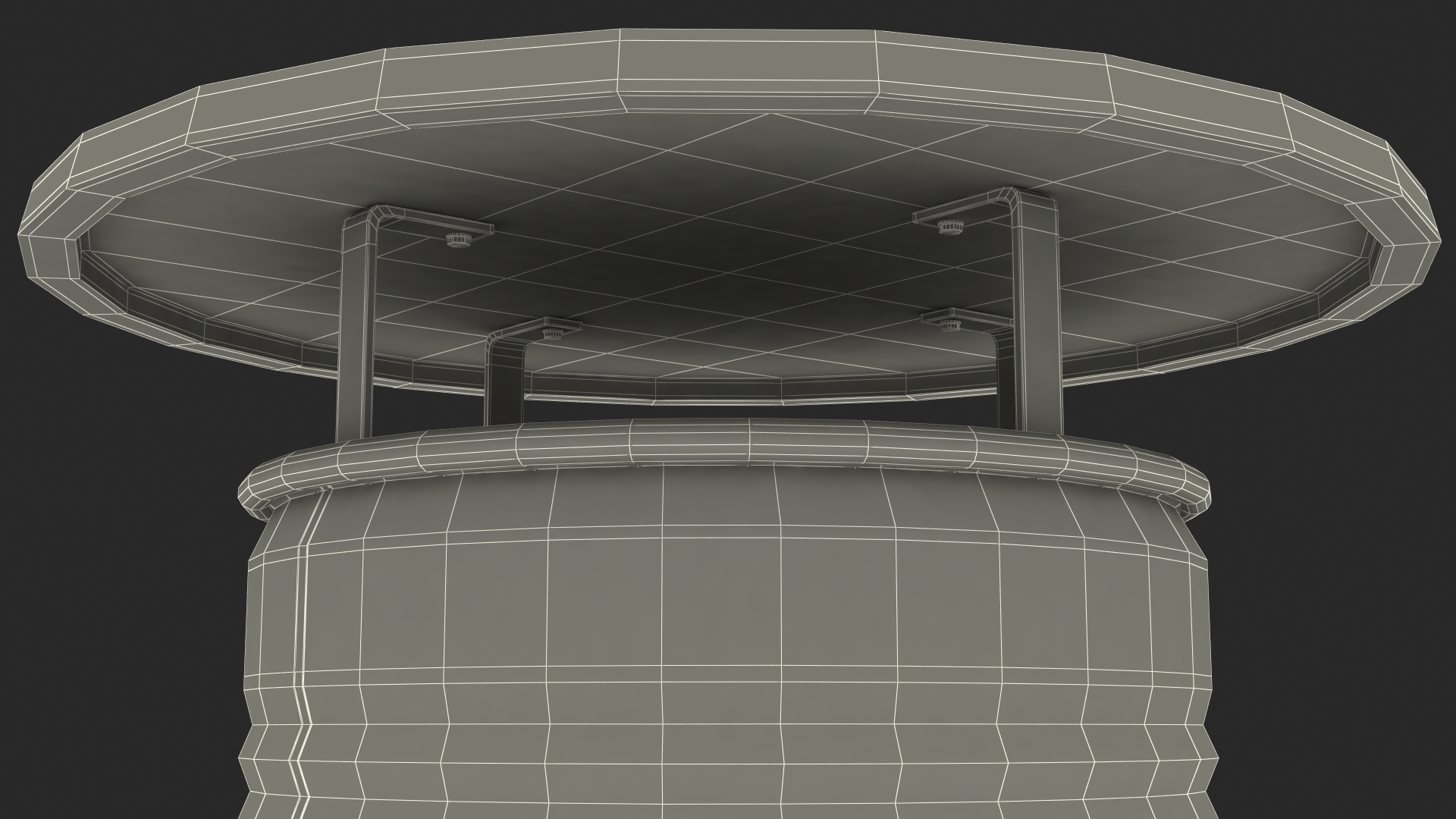 Upcycled Oil Drum Bar Table 3D