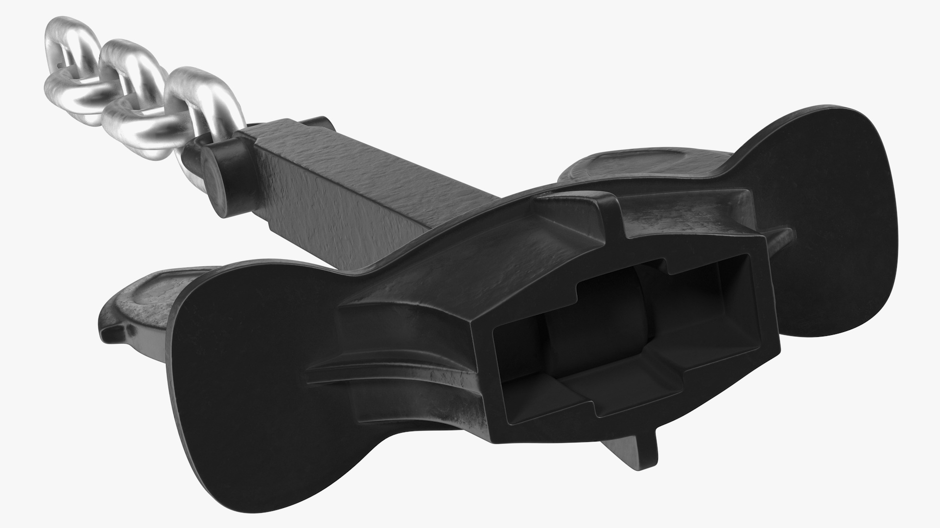 Ship Anchor with Chain 3D