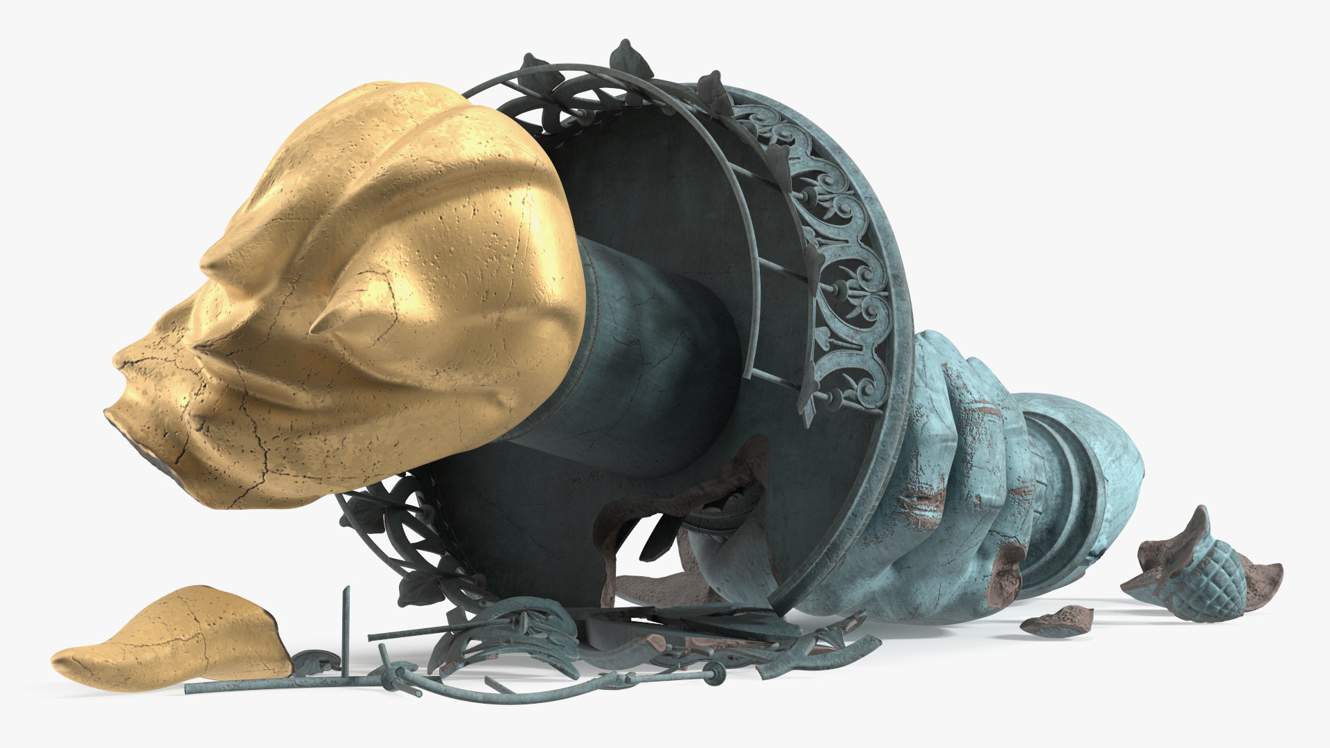 3D Broken Torch of Statue of Liberty model