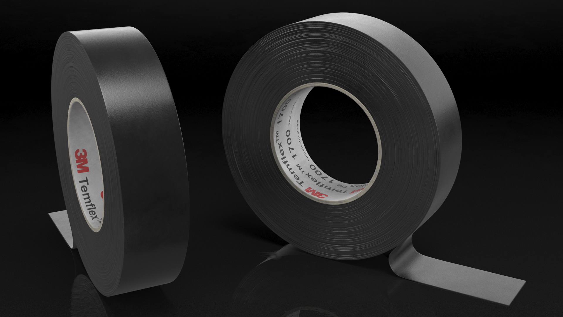 3D Temflex 1700 3M Vinyl Electrical Tape Black model