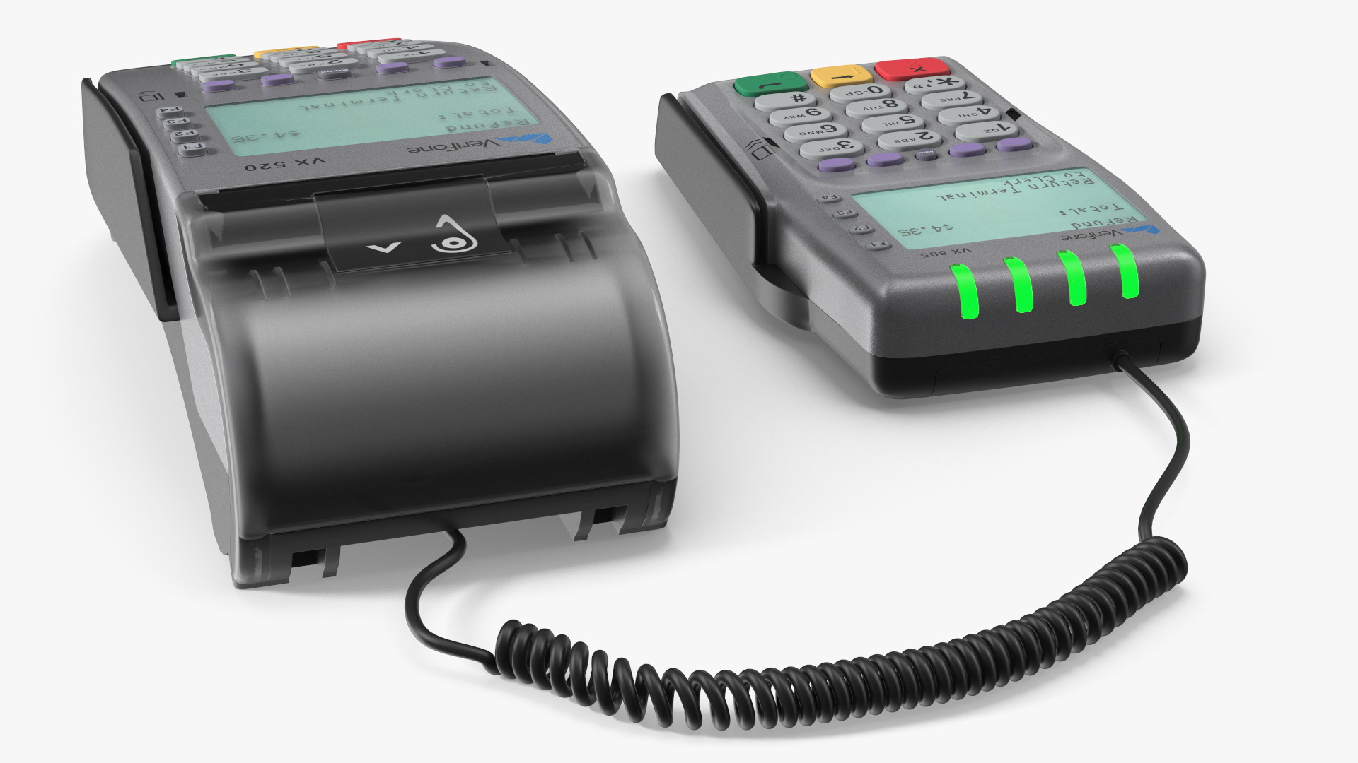Verifone VX805 Card Reader with Coiled Cable - view 3