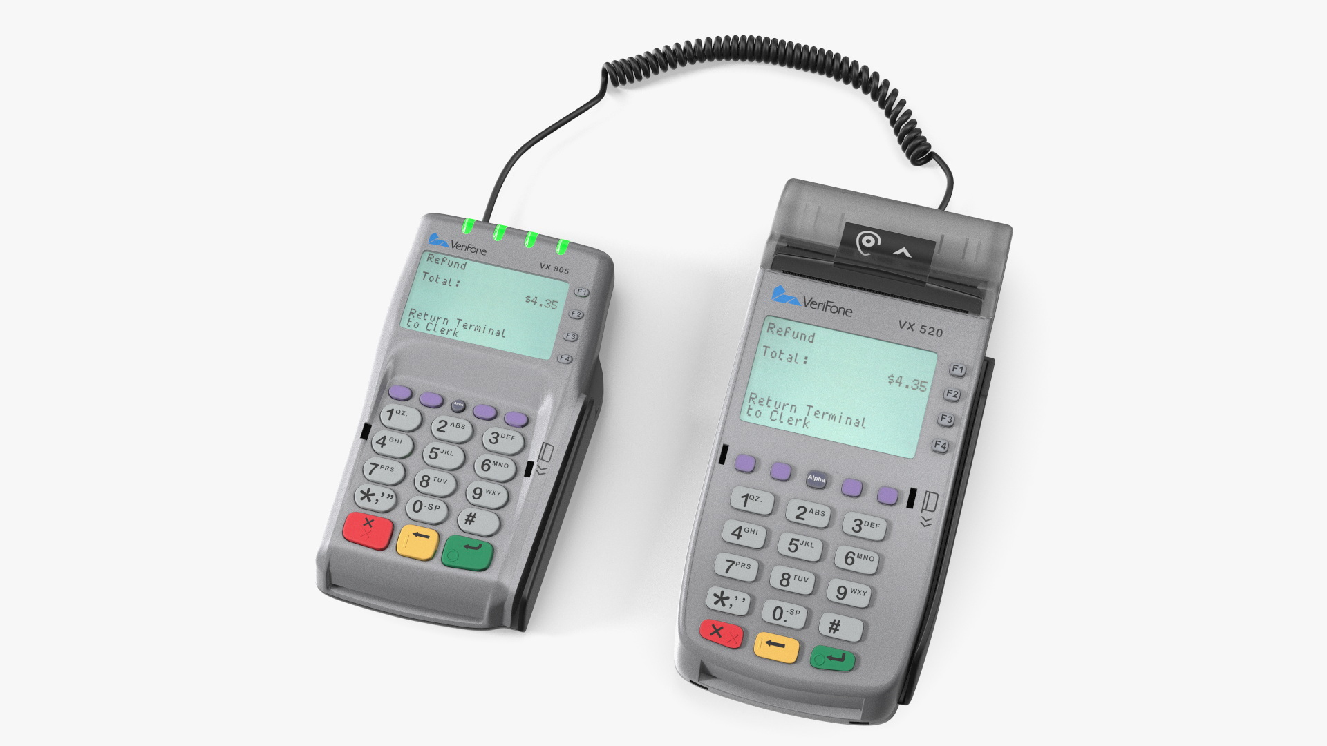 Verifone VX805 Card Reader with Coiled Cable - view 2