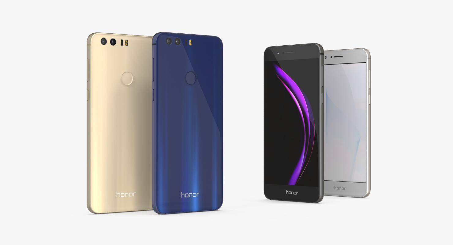 3D Huawei Honor 8 Set model