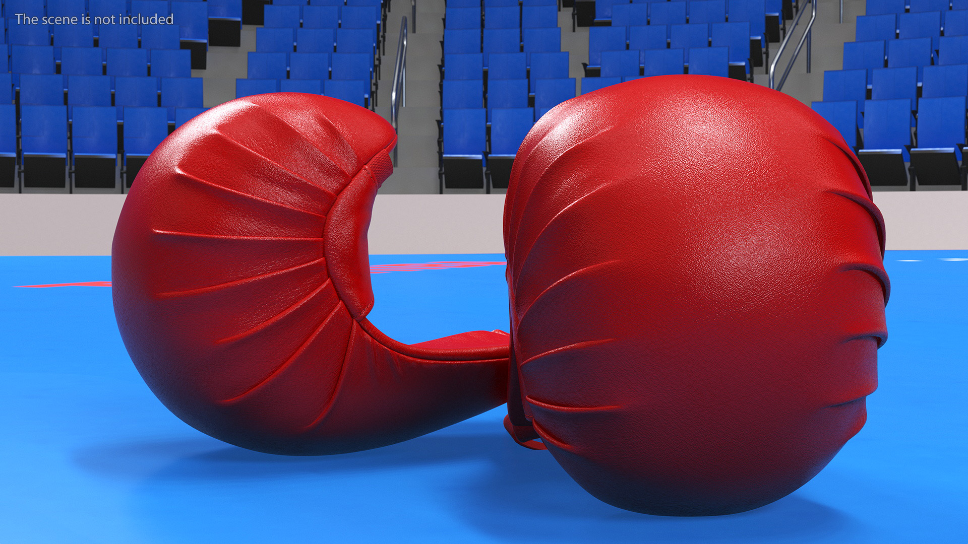 3D Karate Gloves Lying Red model
