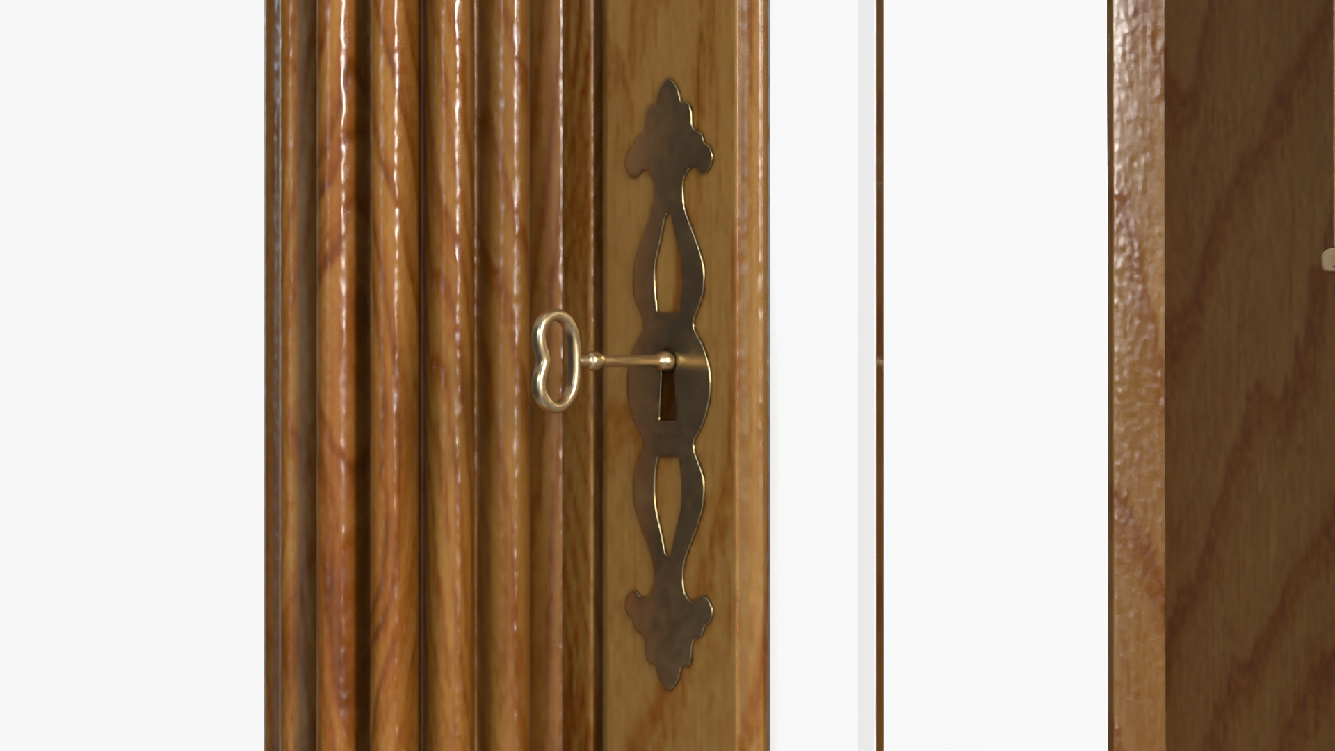 Antique Grandfather Striking Clock 3D model