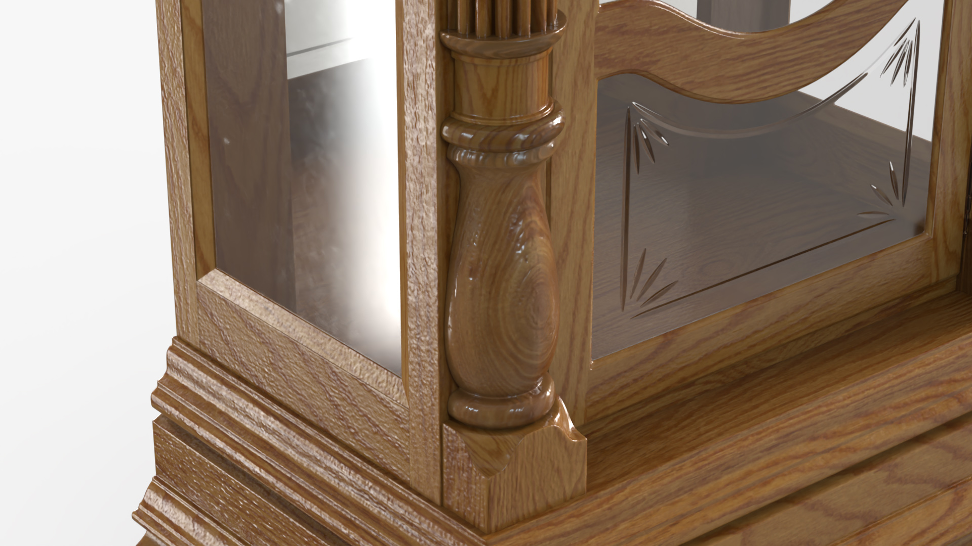 Antique Grandfather Striking Clock 3D model