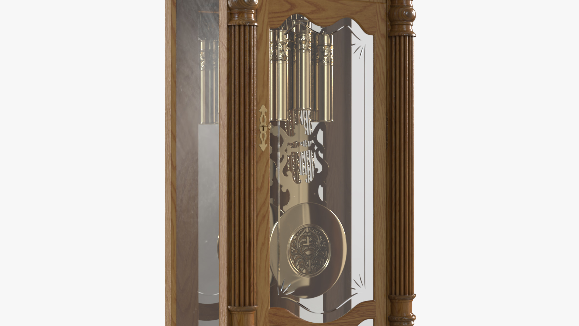 Antique Grandfather Striking Clock 3D model