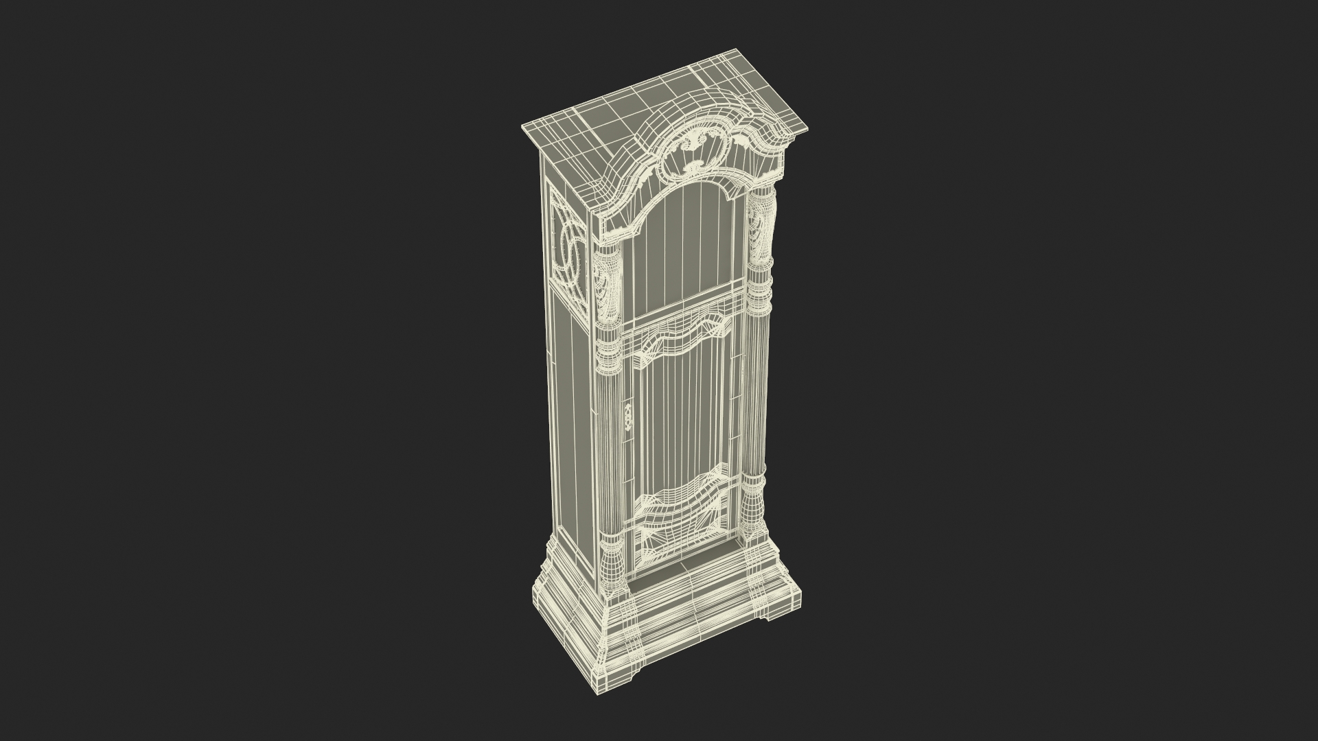 Antique Grandfather Striking Clock 3D model