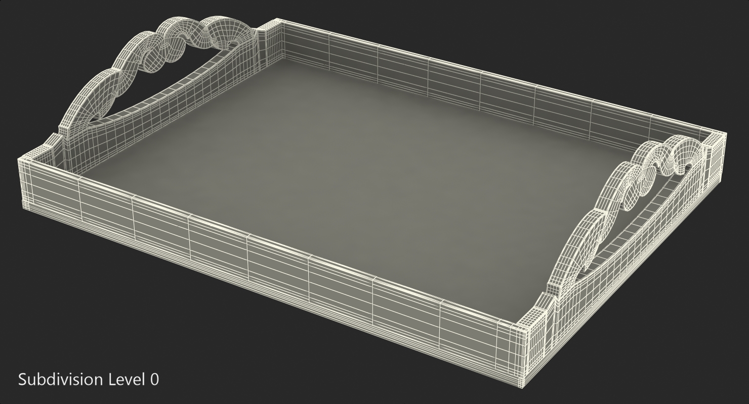 3D Wooden Tray