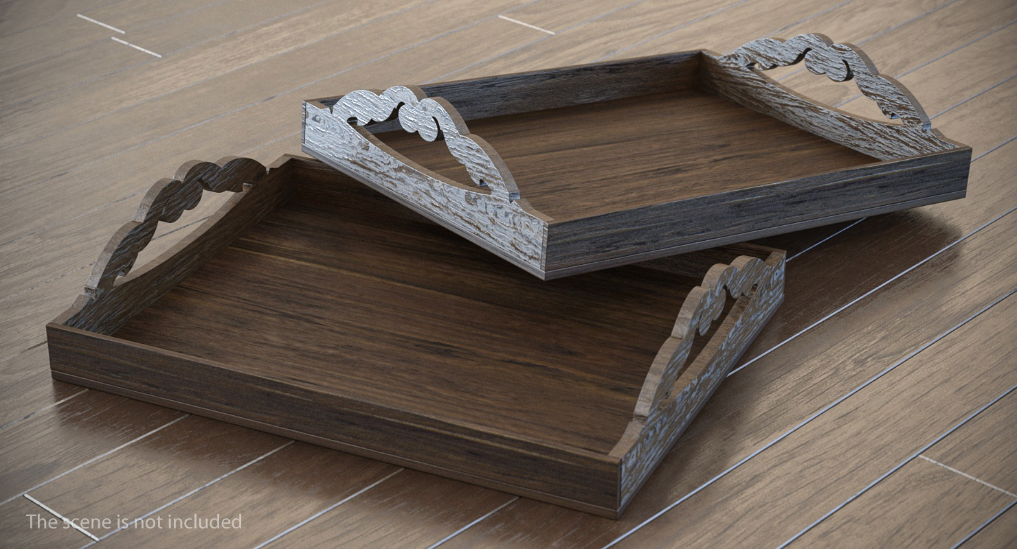 3D Wooden Tray