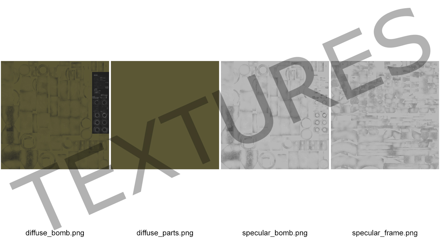 US WWII Aerial Bomb 3D model
