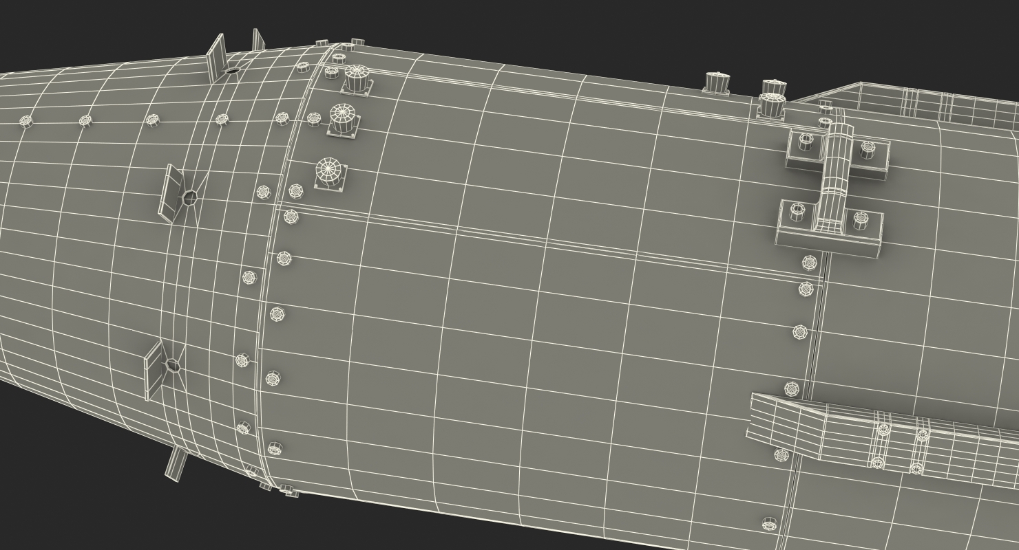 US WWII Aerial Bomb 3D model