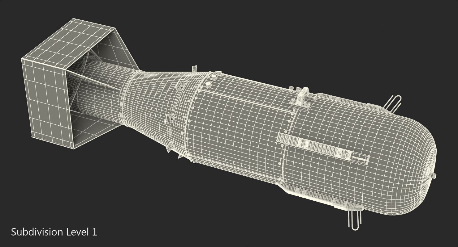 US WWII Aerial Bomb 3D model