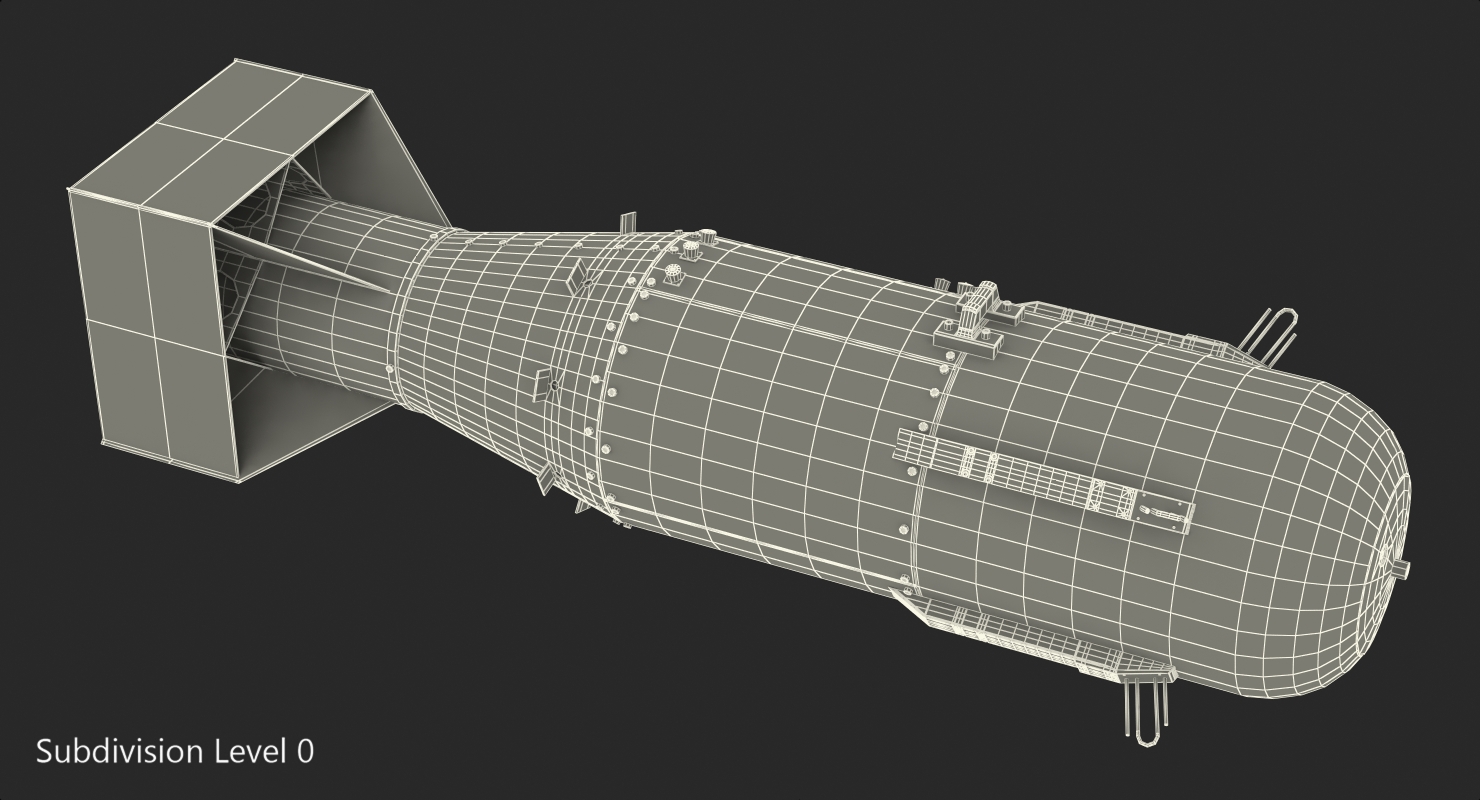 US WWII Aerial Bomb 3D model