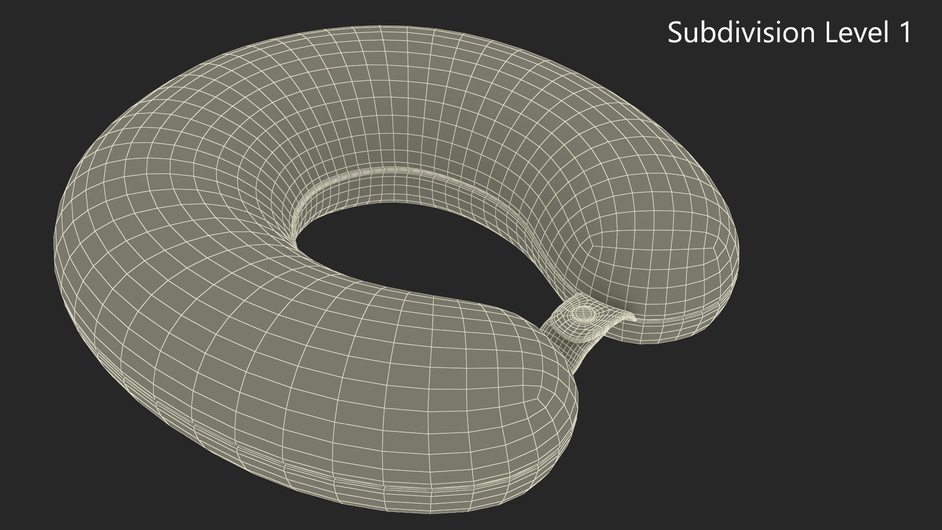 Microfiber Neck Travel Pillow 3D model