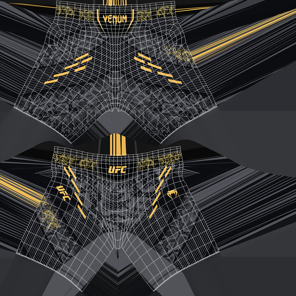 3D UFC Fight Shorts