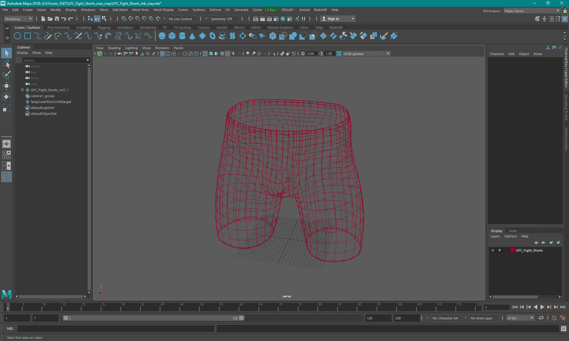 3D UFC Fight Shorts