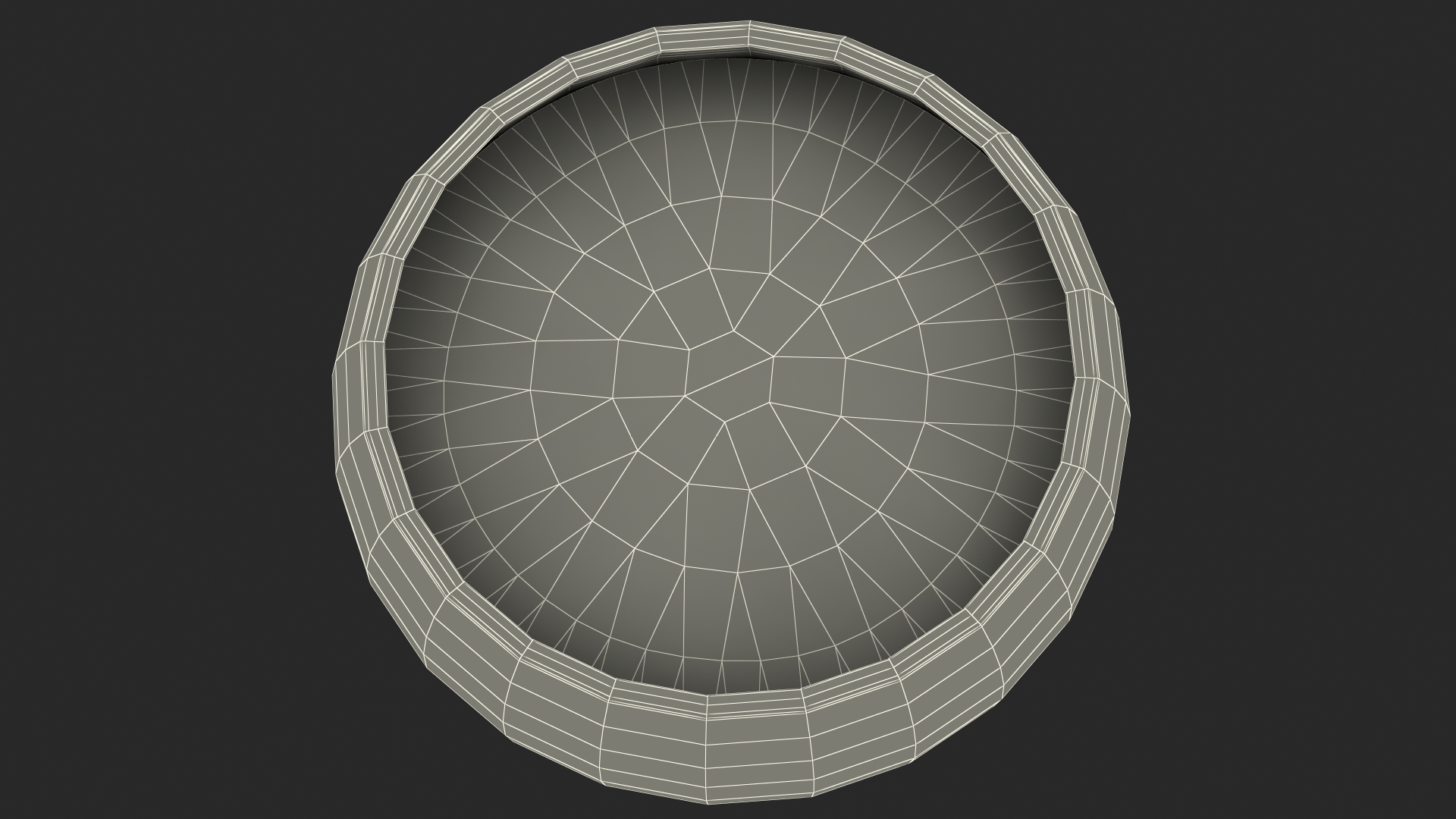 3D model Round Vase with Soil