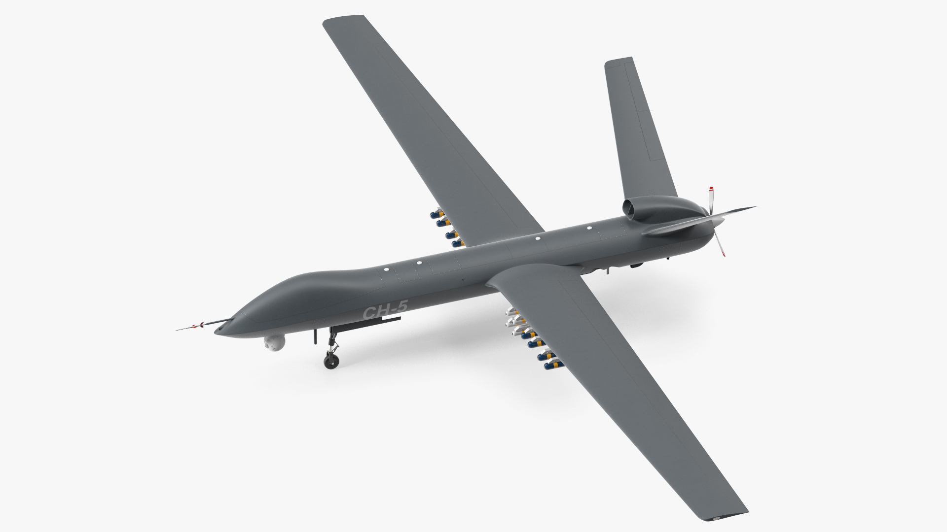 CH-5 Rainbow UAV Armed Rigged 3D model