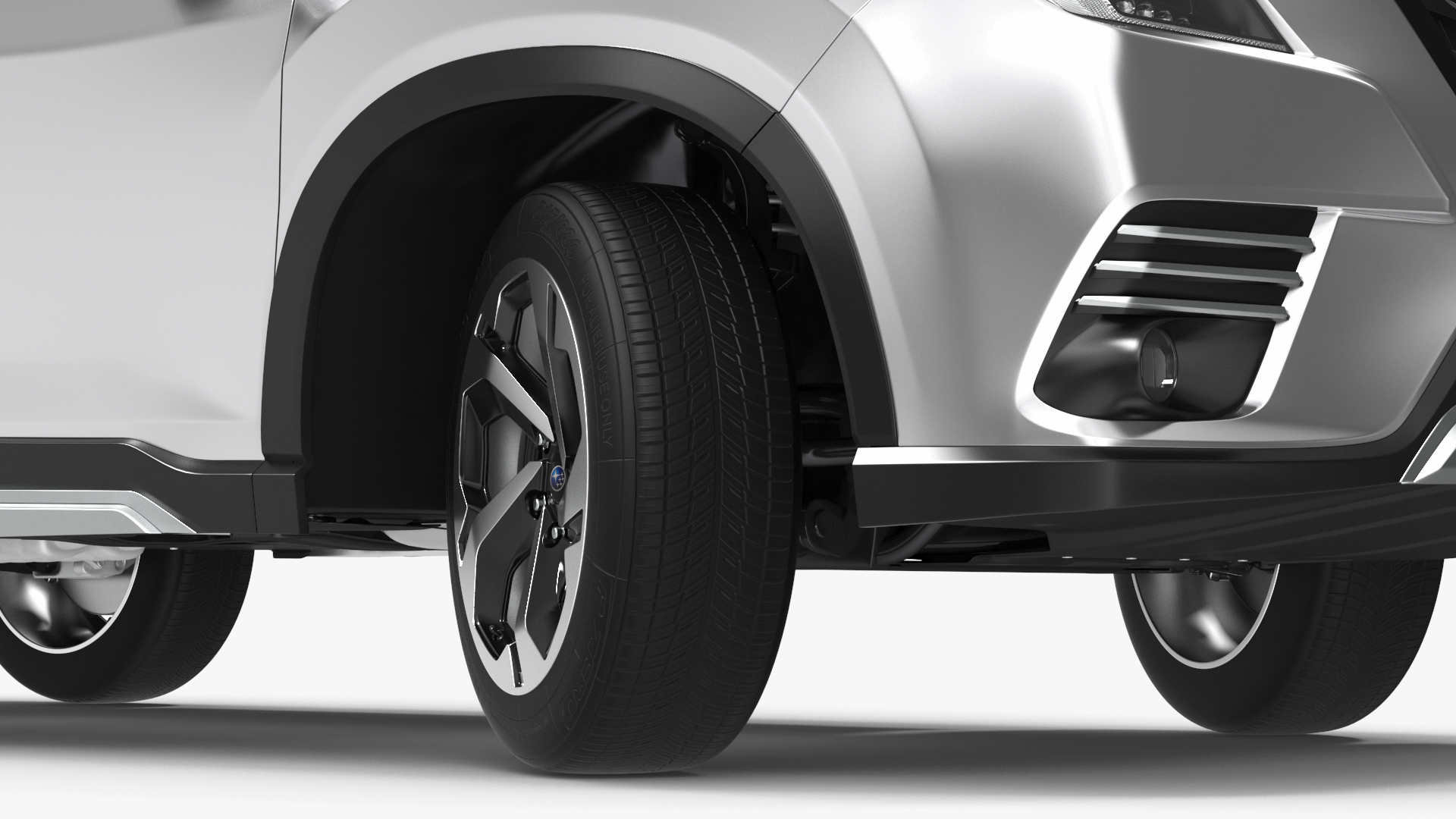 Subaru Forester 2022 White Rigged for Cinema 4D 3D