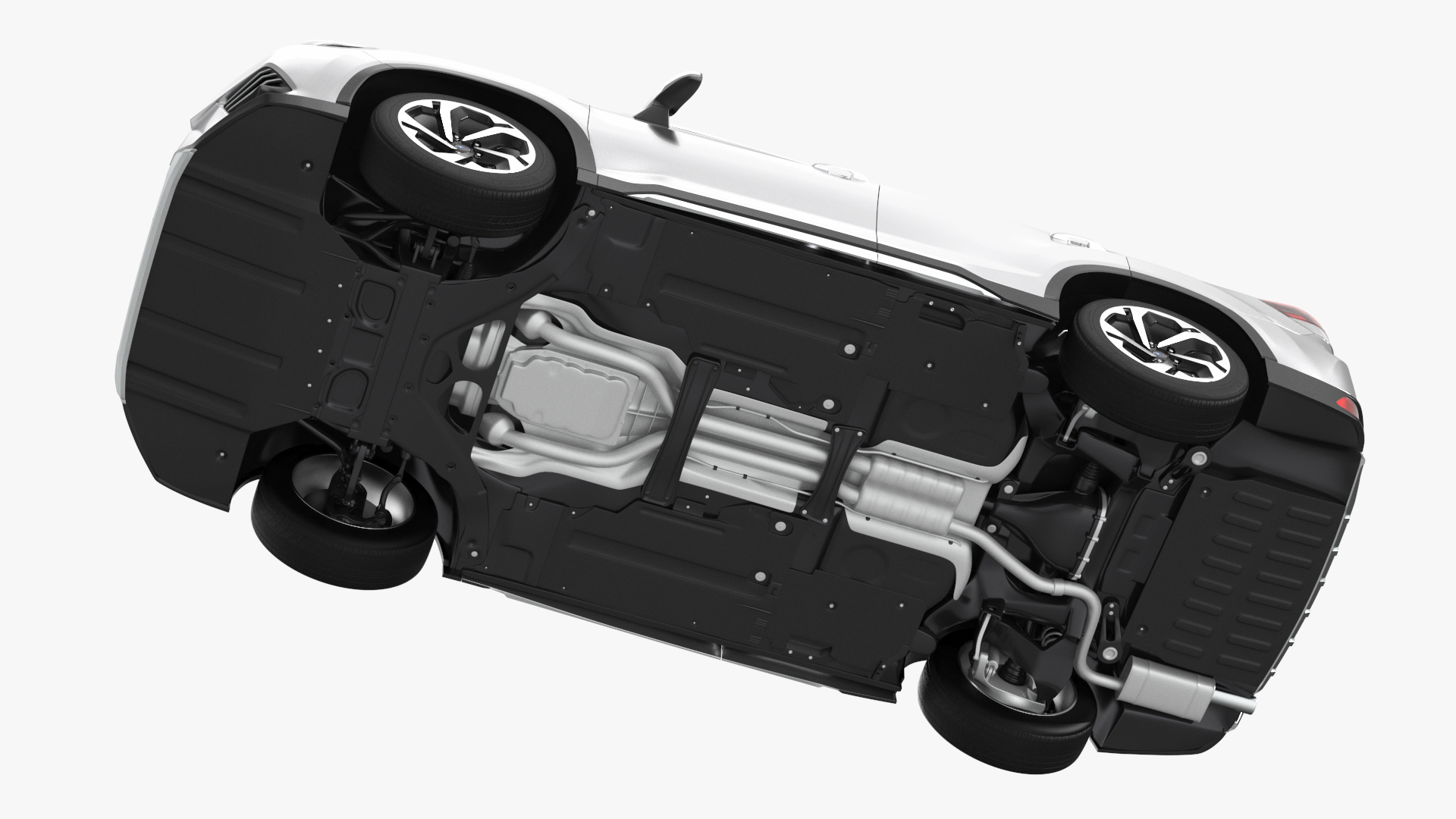 Subaru Forester 2022 White Rigged for Cinema 4D 3D