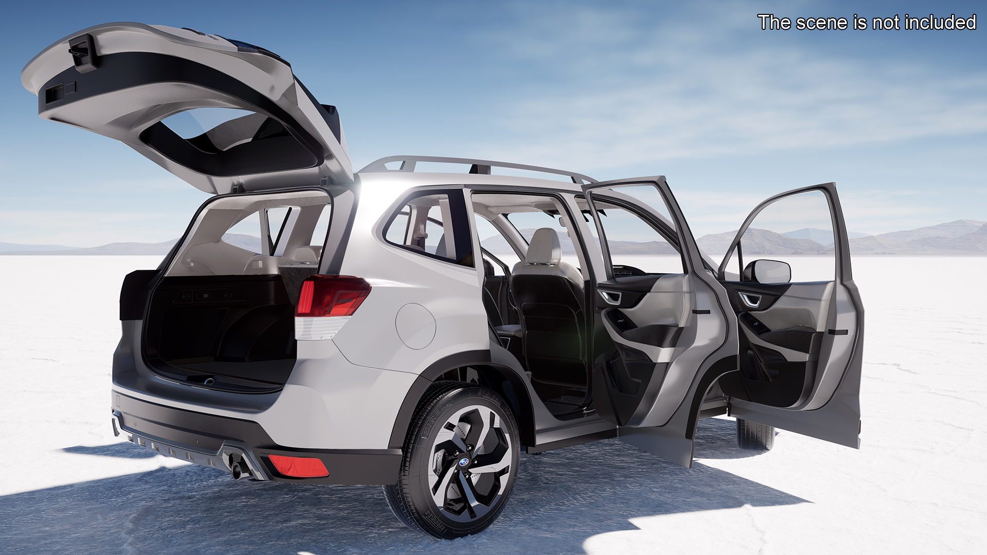 Subaru Forester 2022 White Rigged for Cinema 4D 3D
