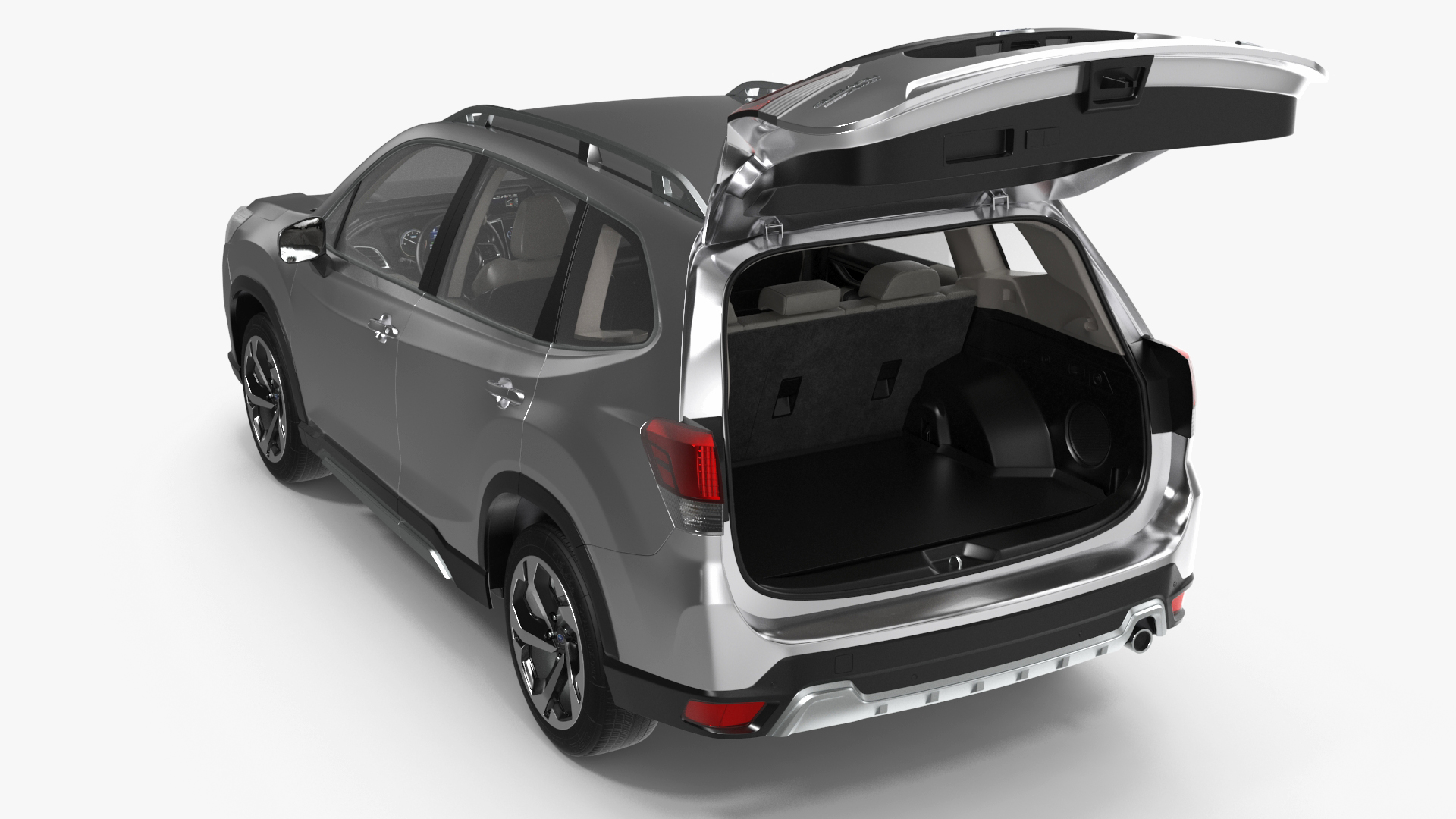 Subaru Forester 2022 White Rigged for Cinema 4D 3D