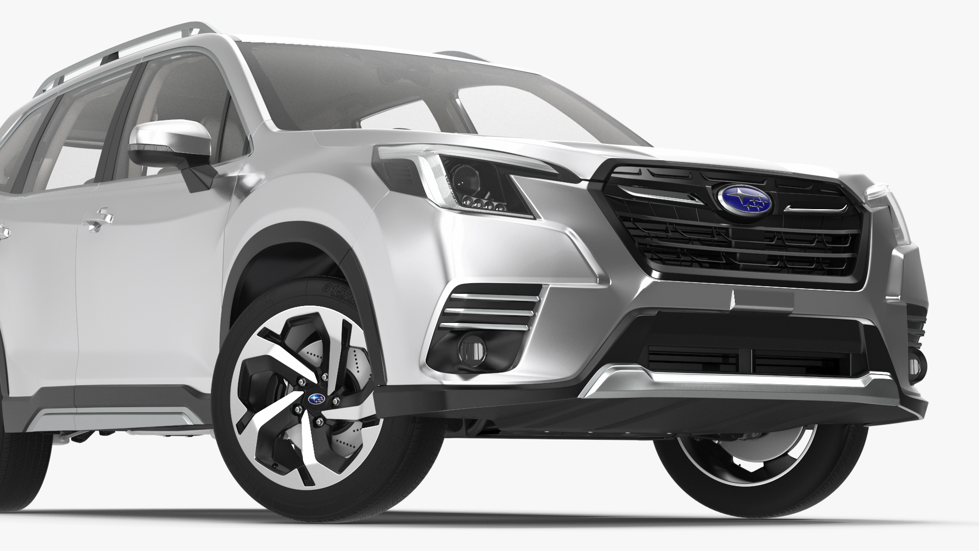 Subaru Forester 2022 White Rigged for Cinema 4D 3D
