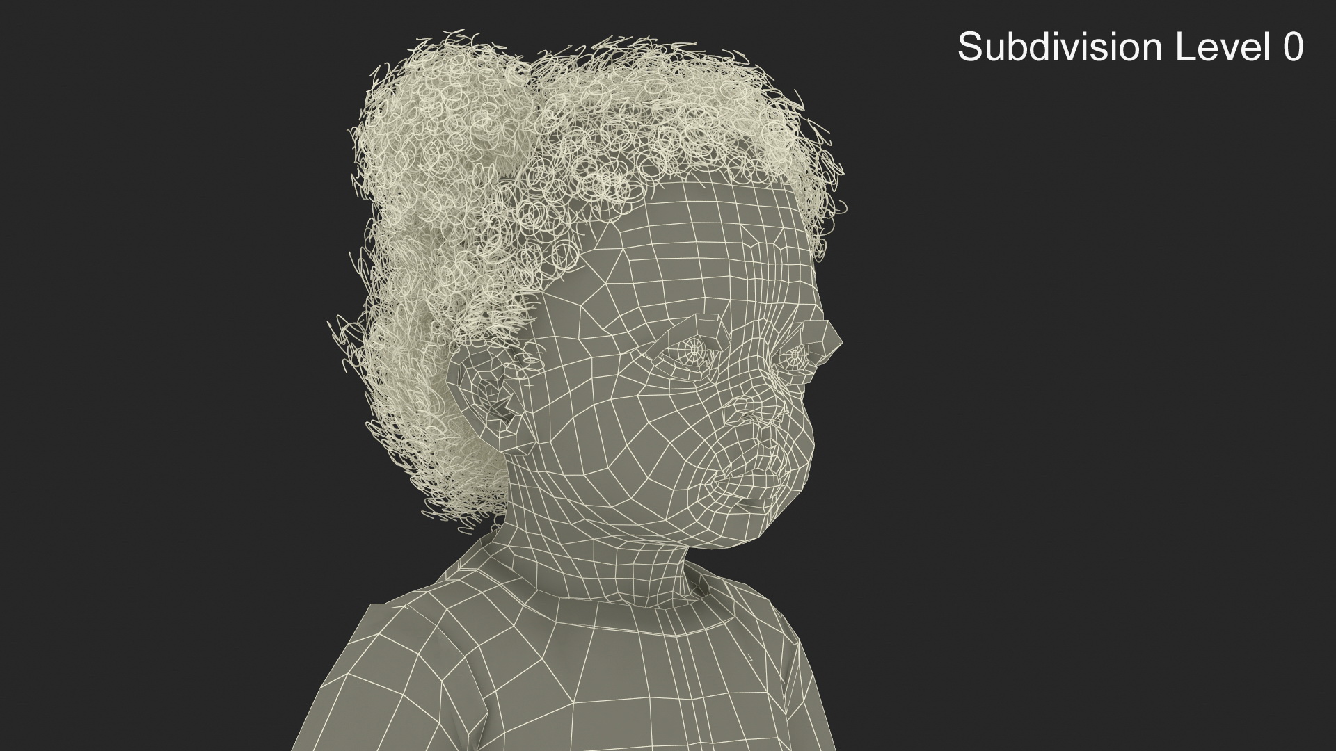 Black Baby Girl Wearing Full Bodysuit A-Pose 3D model