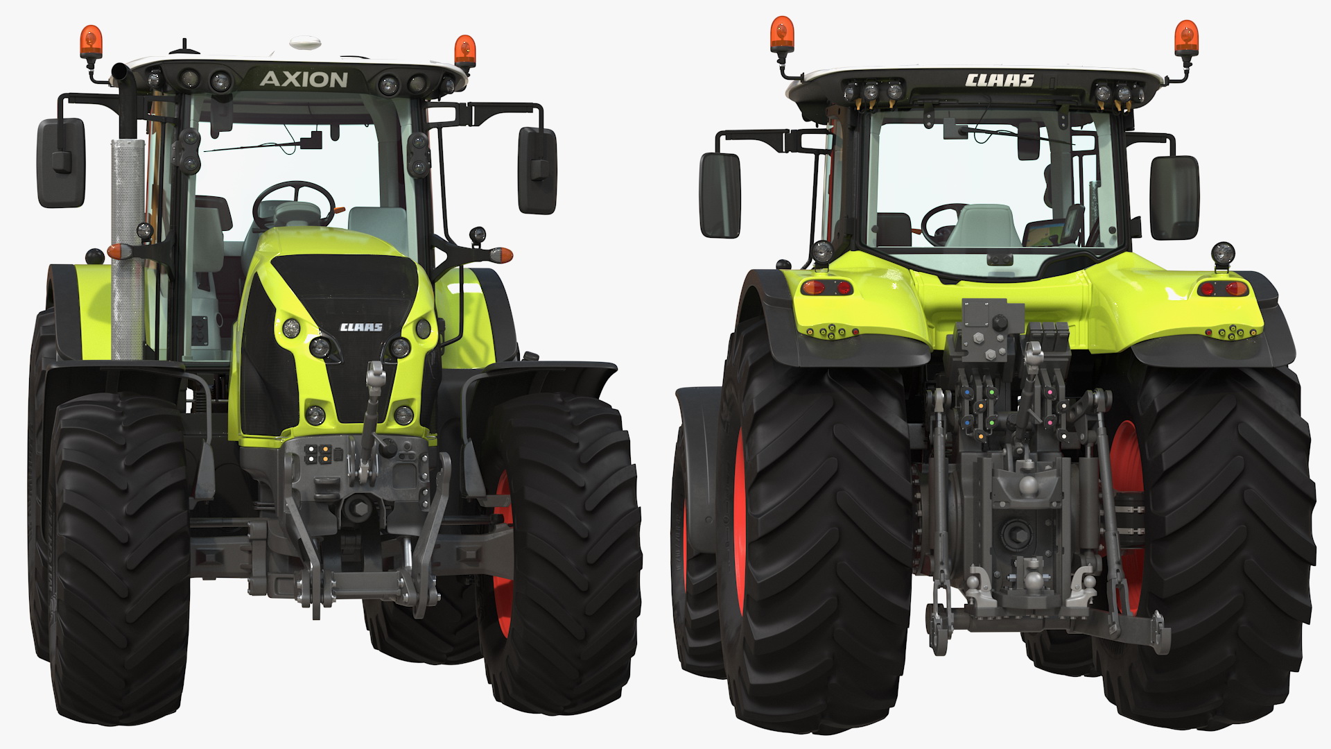 3D Tractor Claas Axion 800 with Maupu 18t Trailer