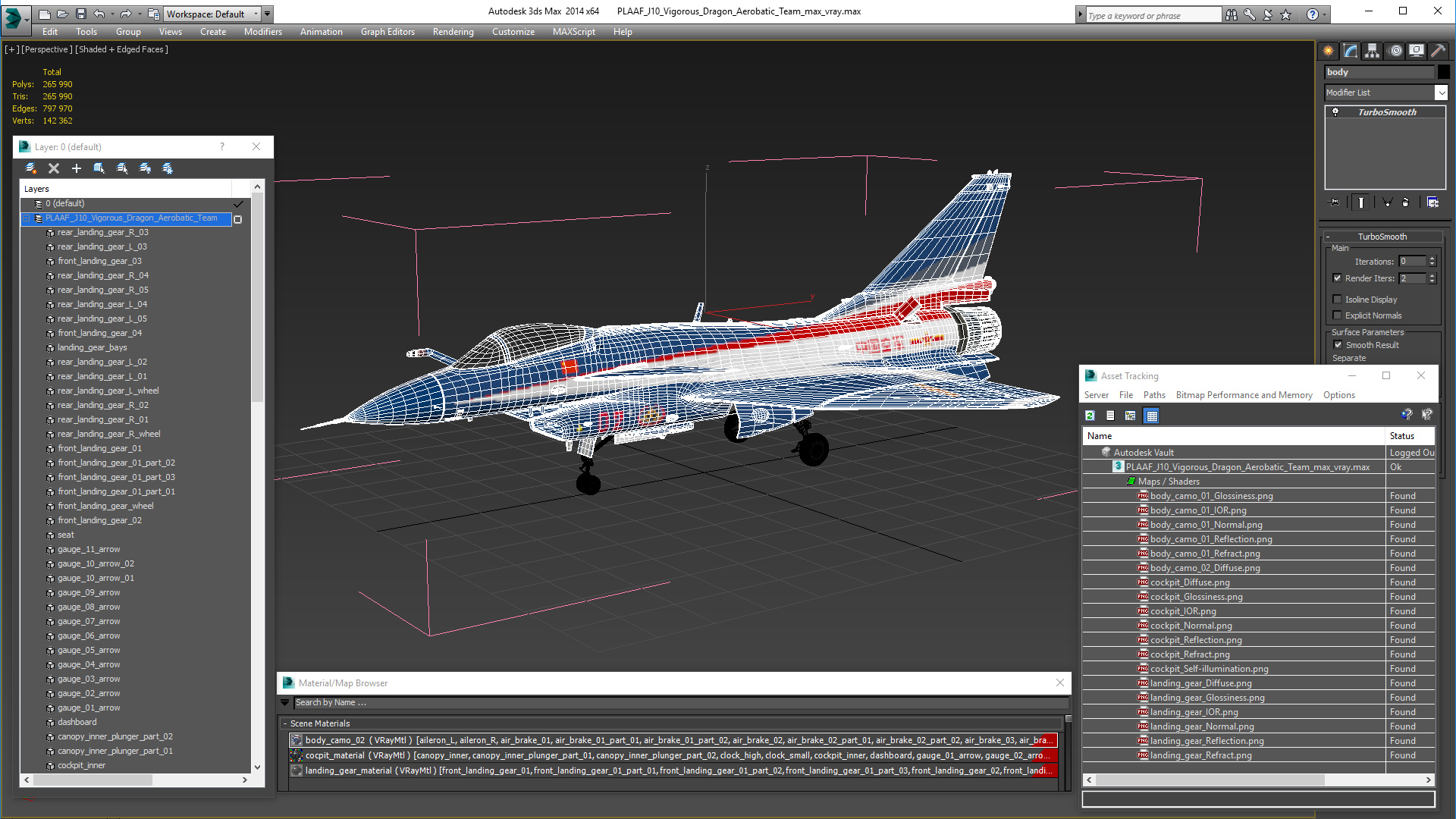 3D model PLAAF J10 Vigorous Dragon Aerobatic Team