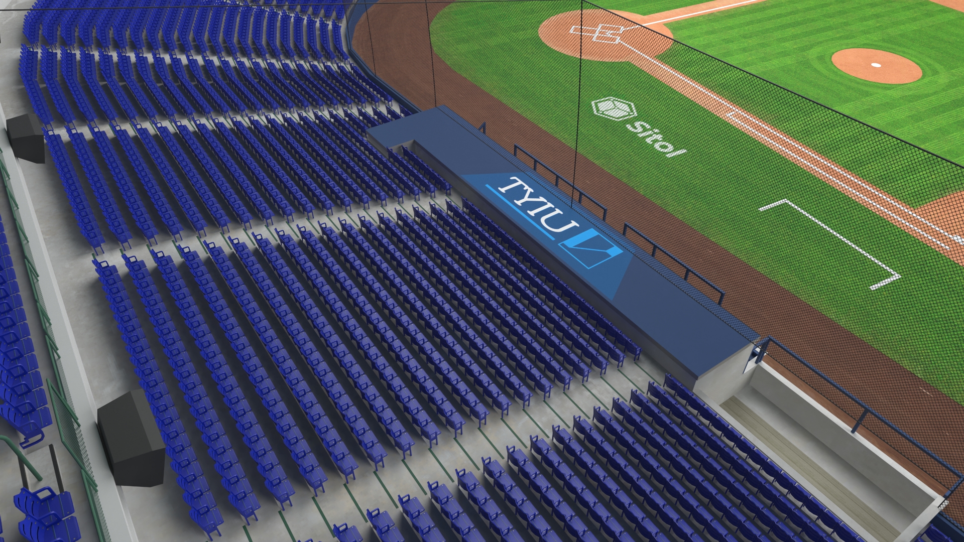 Stadium with Retractable Roof 3D model