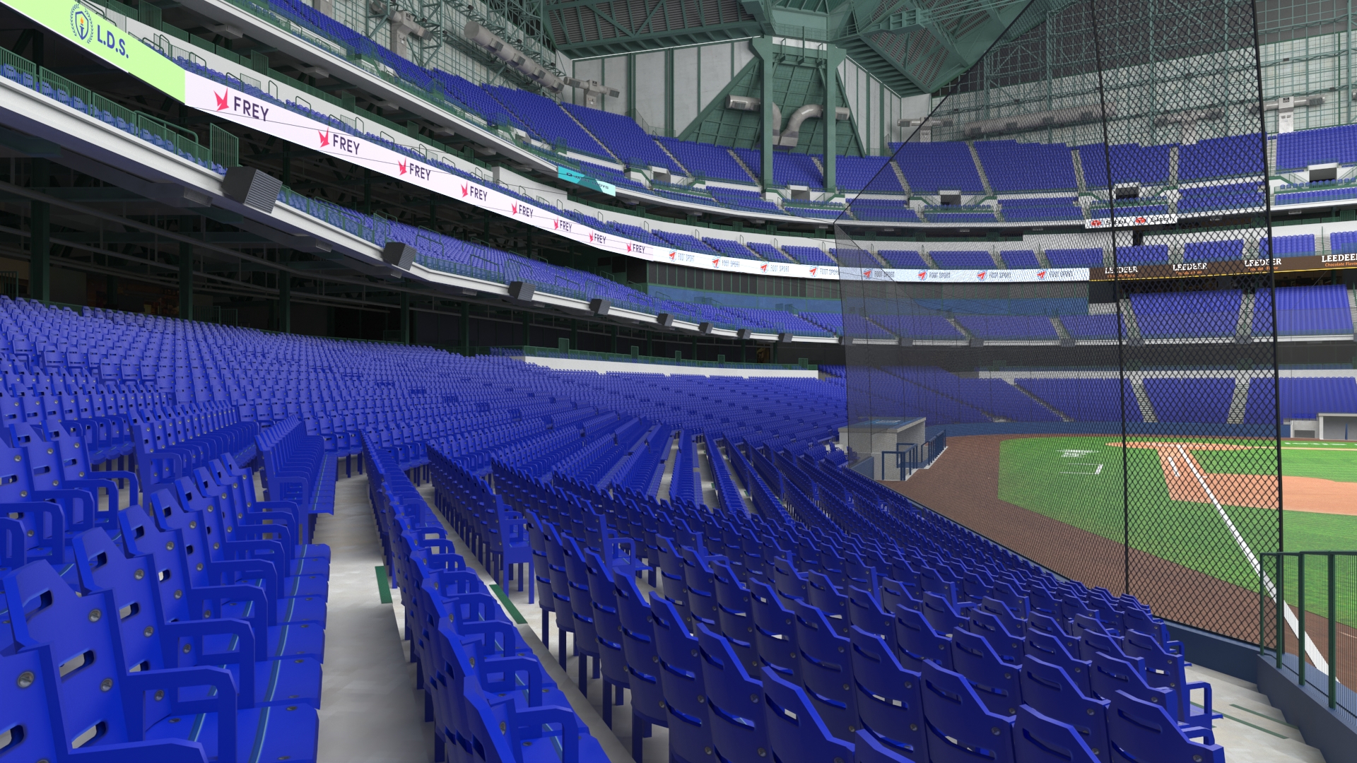 Stadium with Retractable Roof 3D model