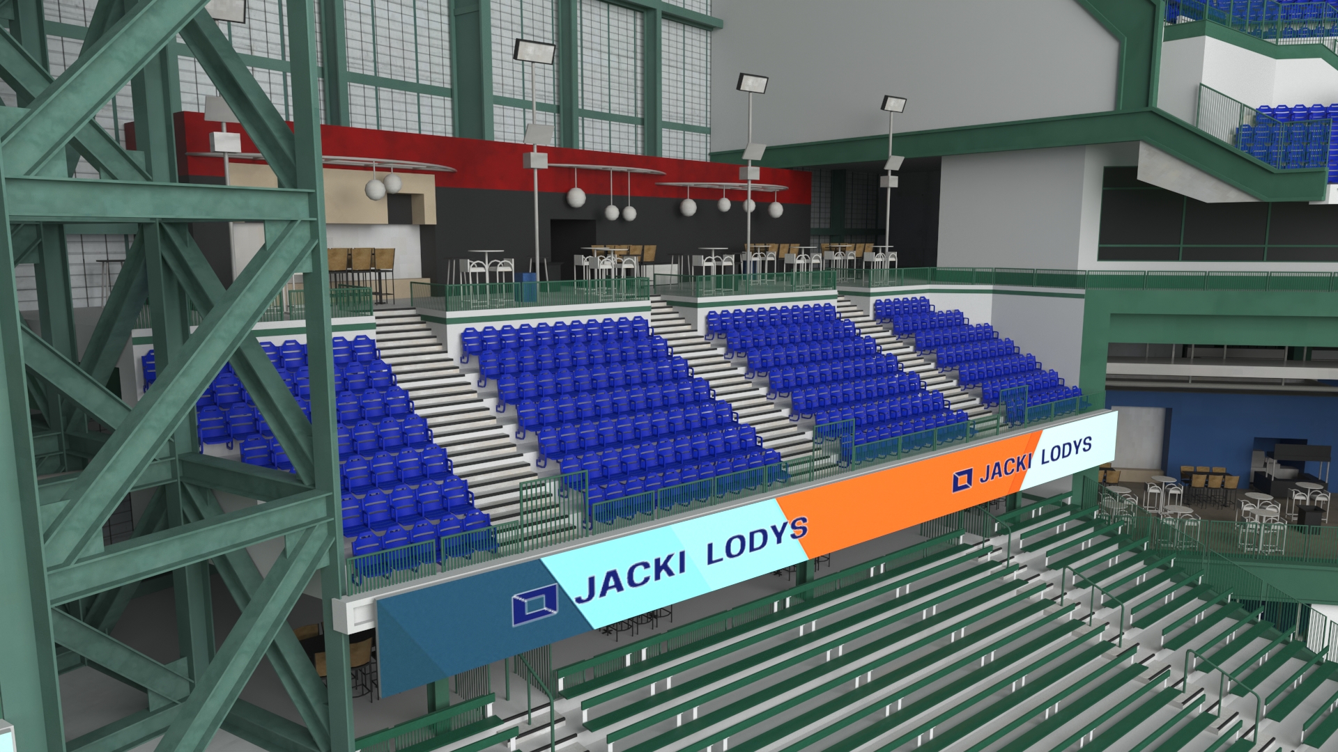 Stadium with Retractable Roof 3D model