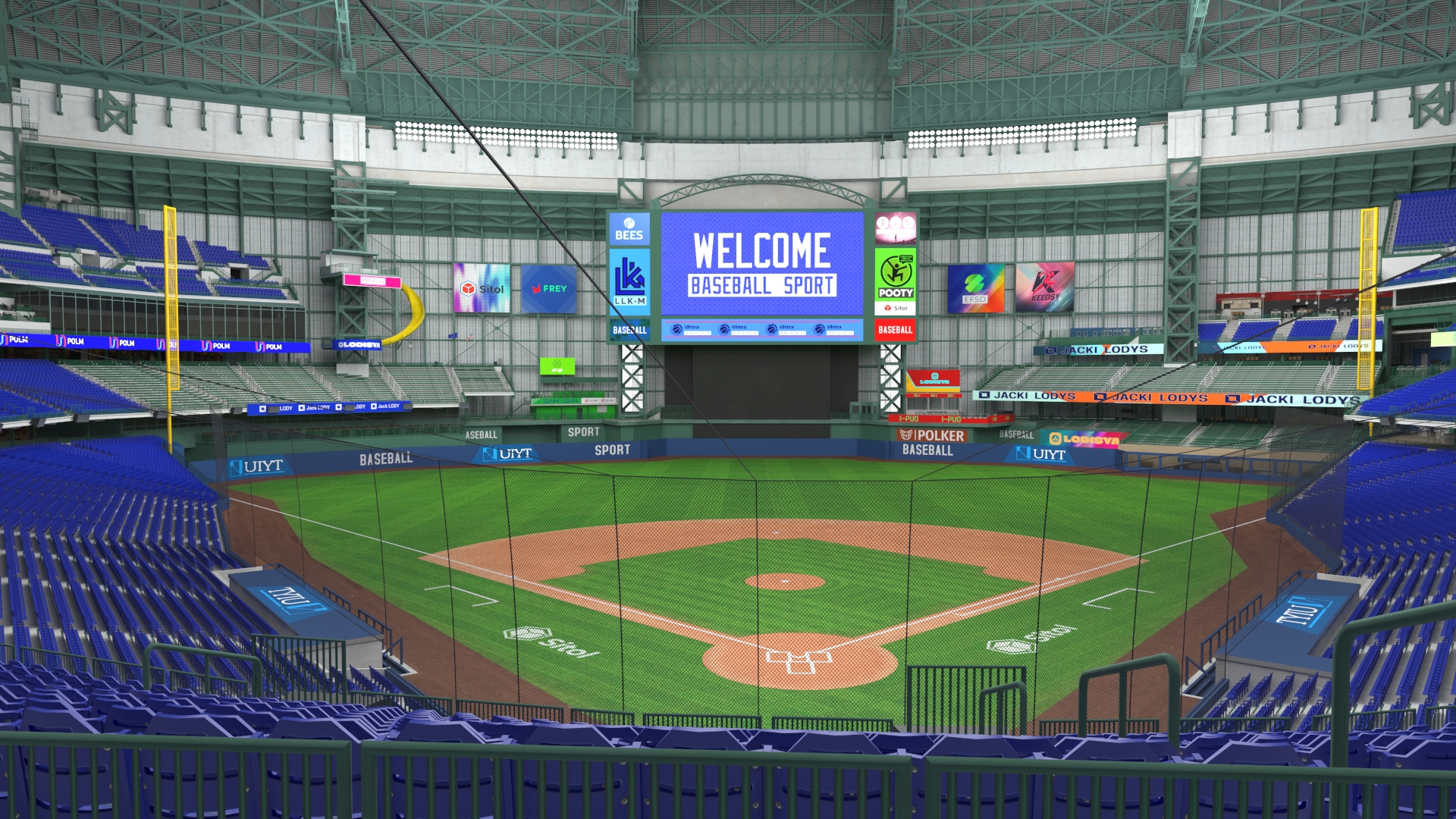 Stadium with Retractable Roof 3D model