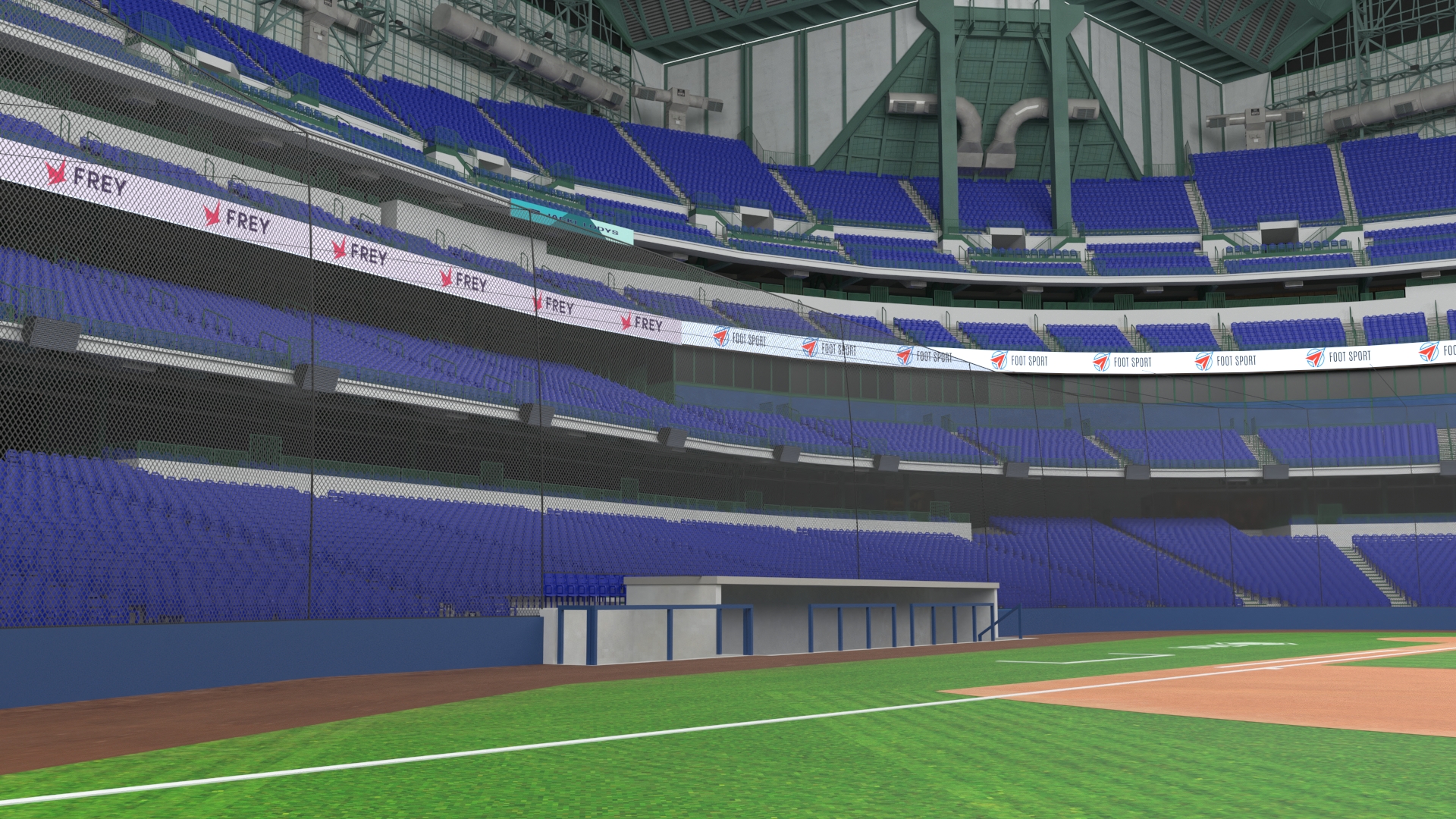 Stadium with Retractable Roof 3D model
