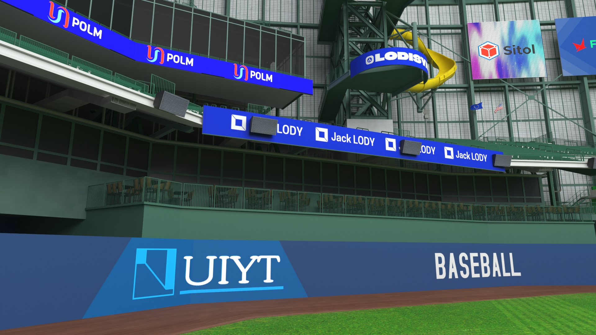 Stadium with Retractable Roof 3D model